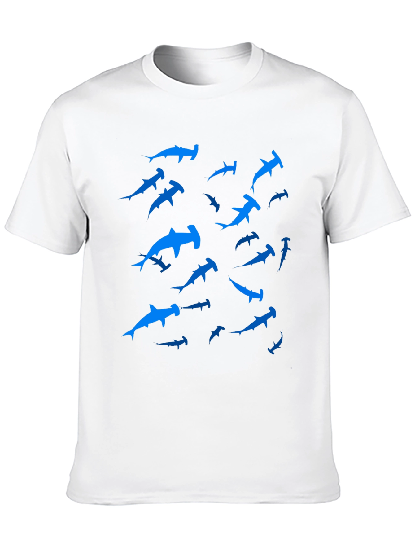 Hammerhead Sharks Black Crewneck T-Shirt
