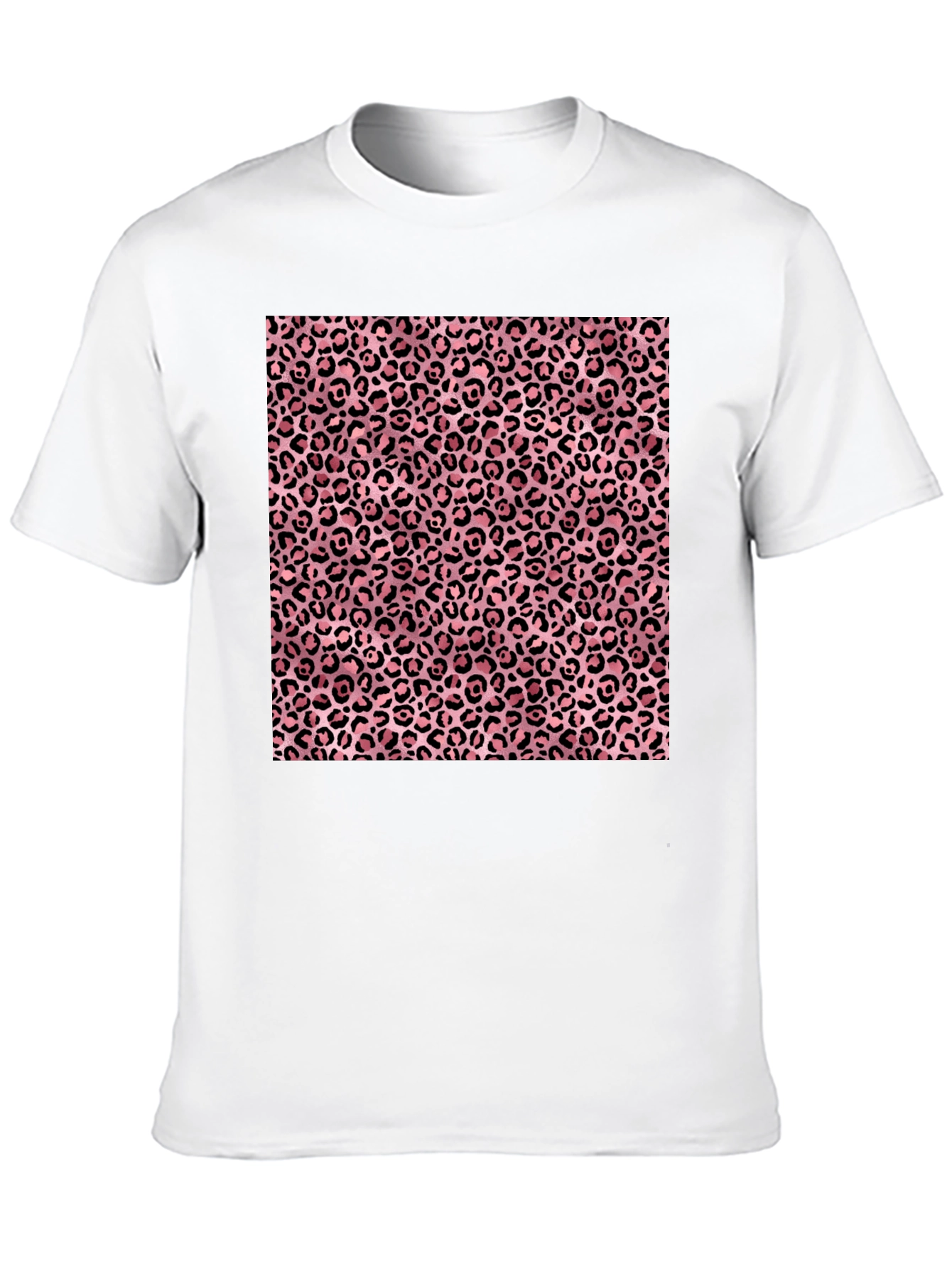 Pink Leopard Print Graphic T-Shirt