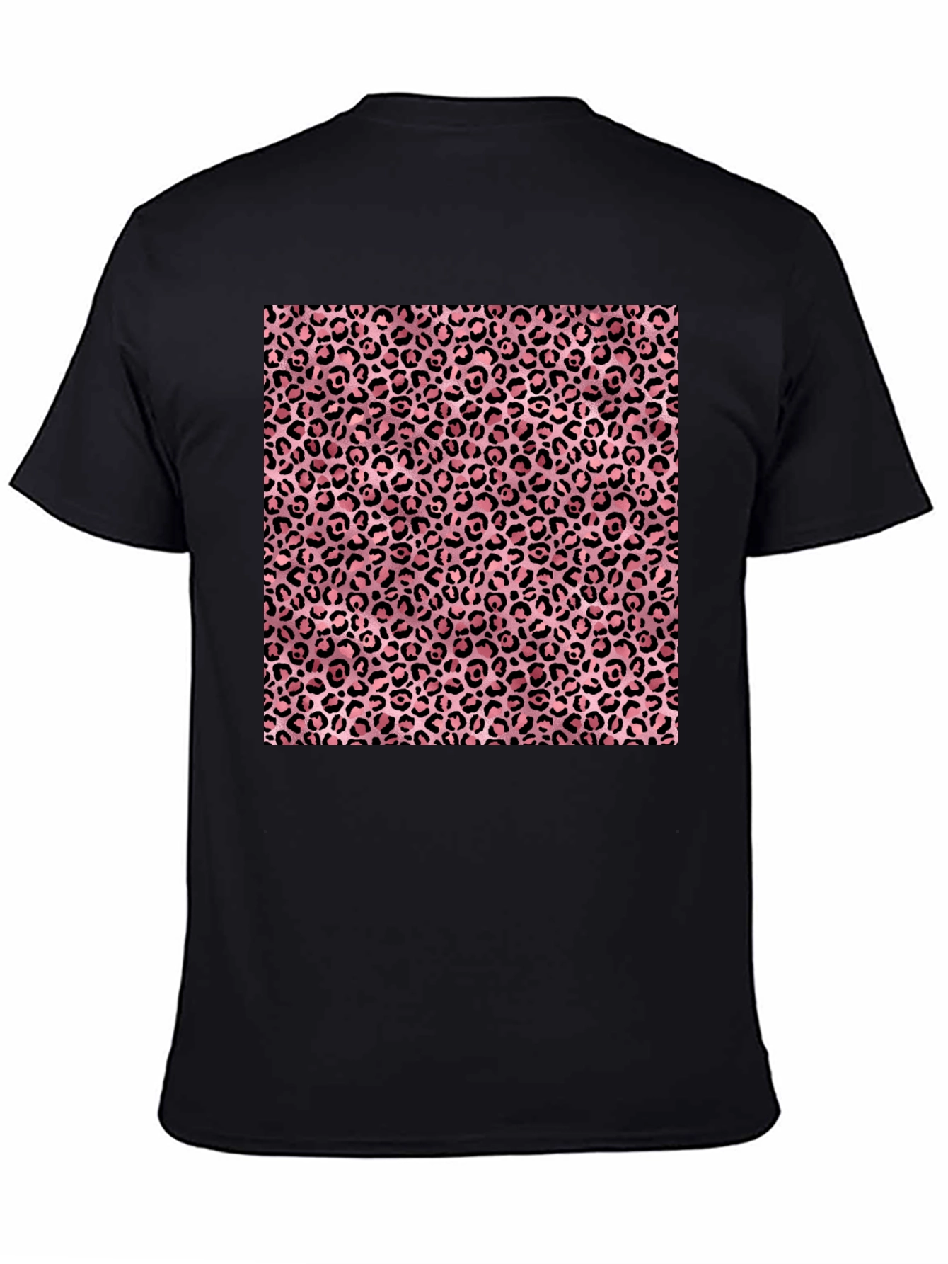 Pink Leopard Print Graphic T-Shirt