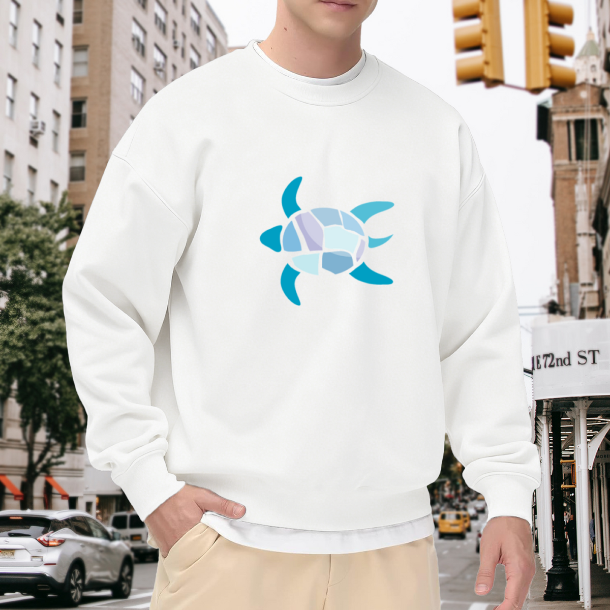 Sea Turtle Graphic - Crewneck Sweatshirt | Turtle Lover, Turtle Gift, Animal Design Gift