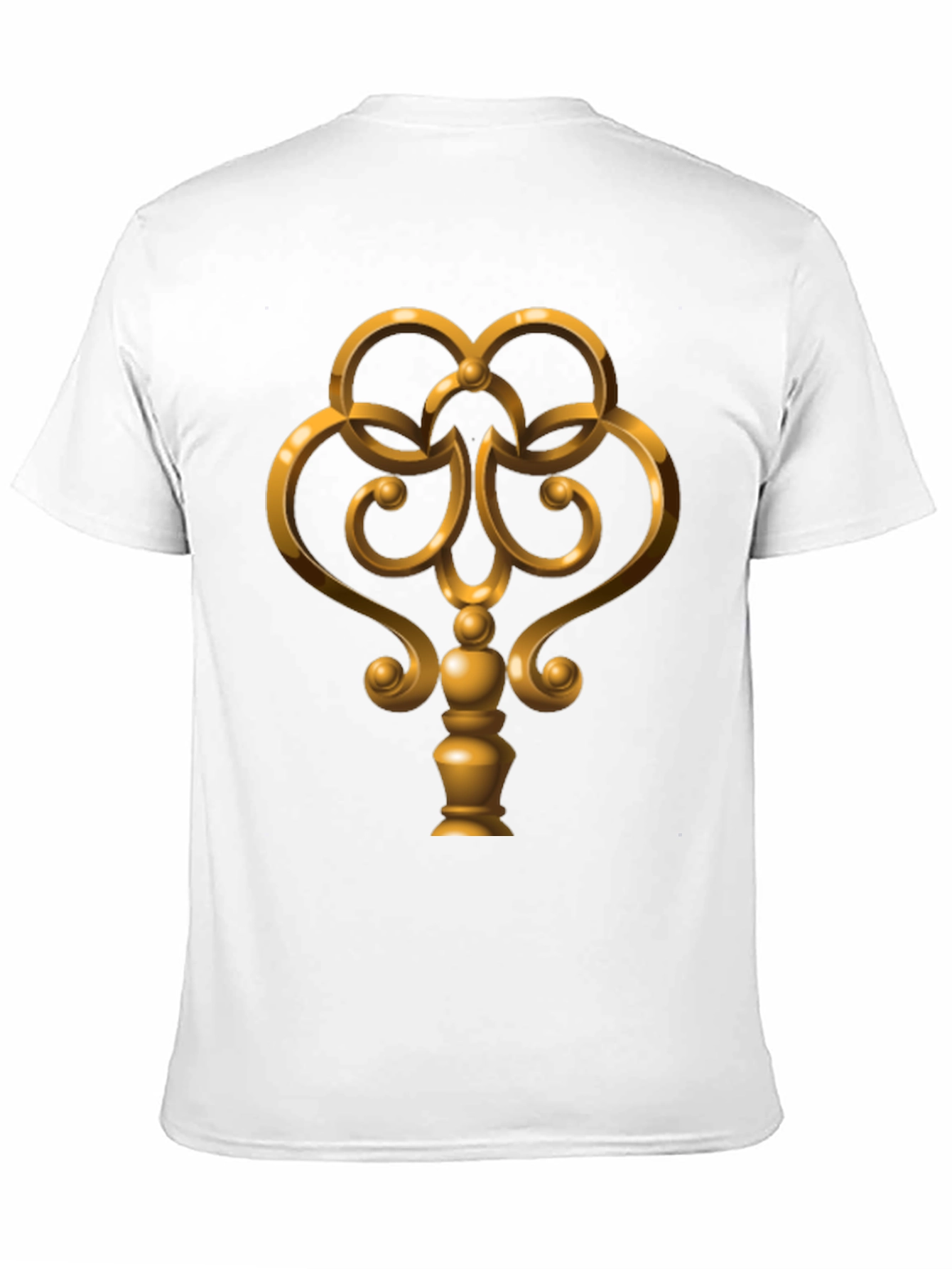 Golden Key Graphic Tee - Black Cotton Casual Wear