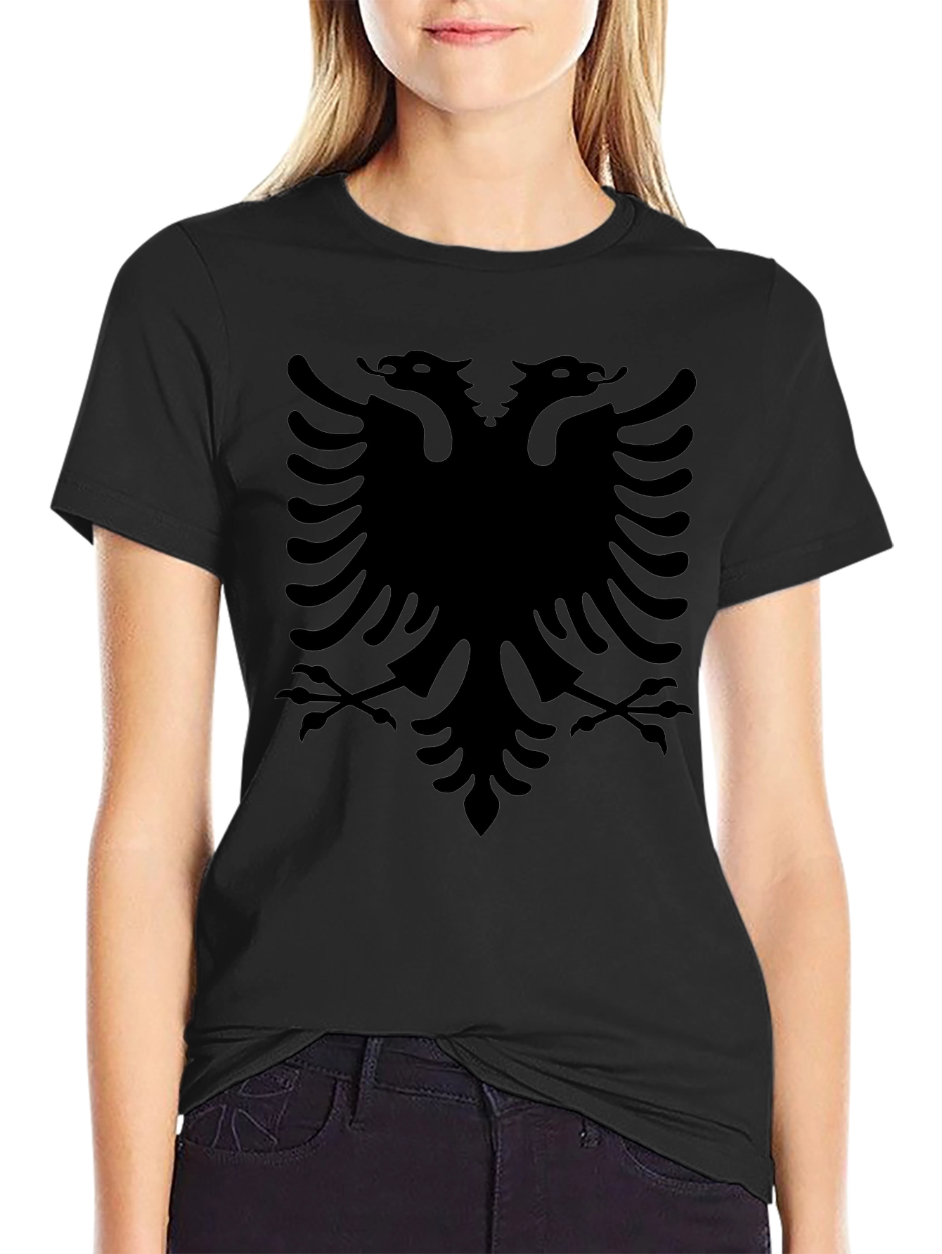 Albanian Eagle Graphic Black T-Shirt