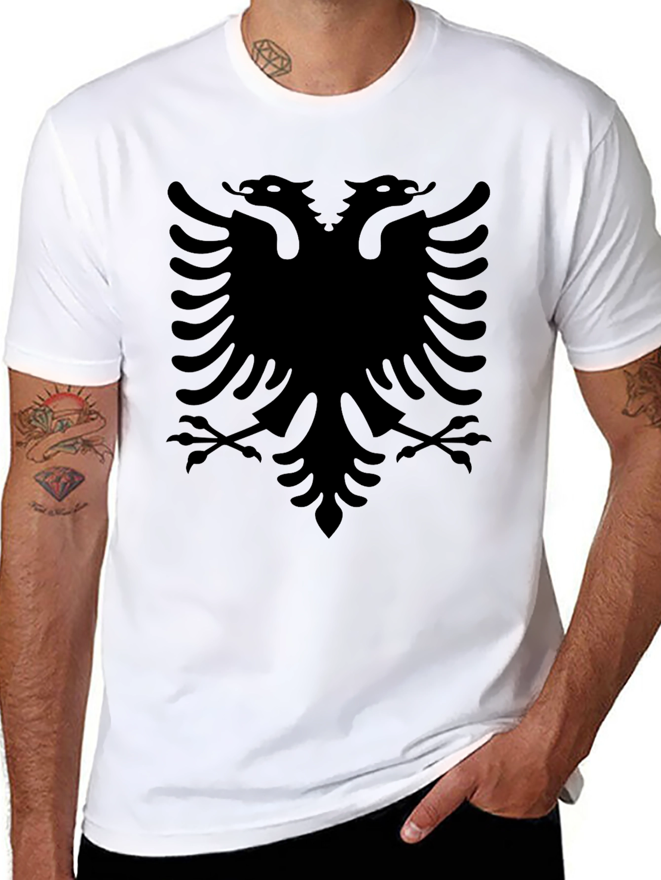 Albanian Eagle Graphic Black T-Shirt