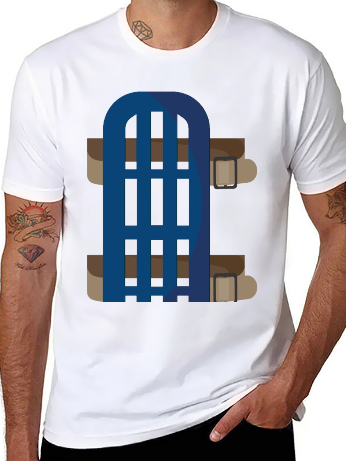 Novelty Cartoon Belt T-Shirt