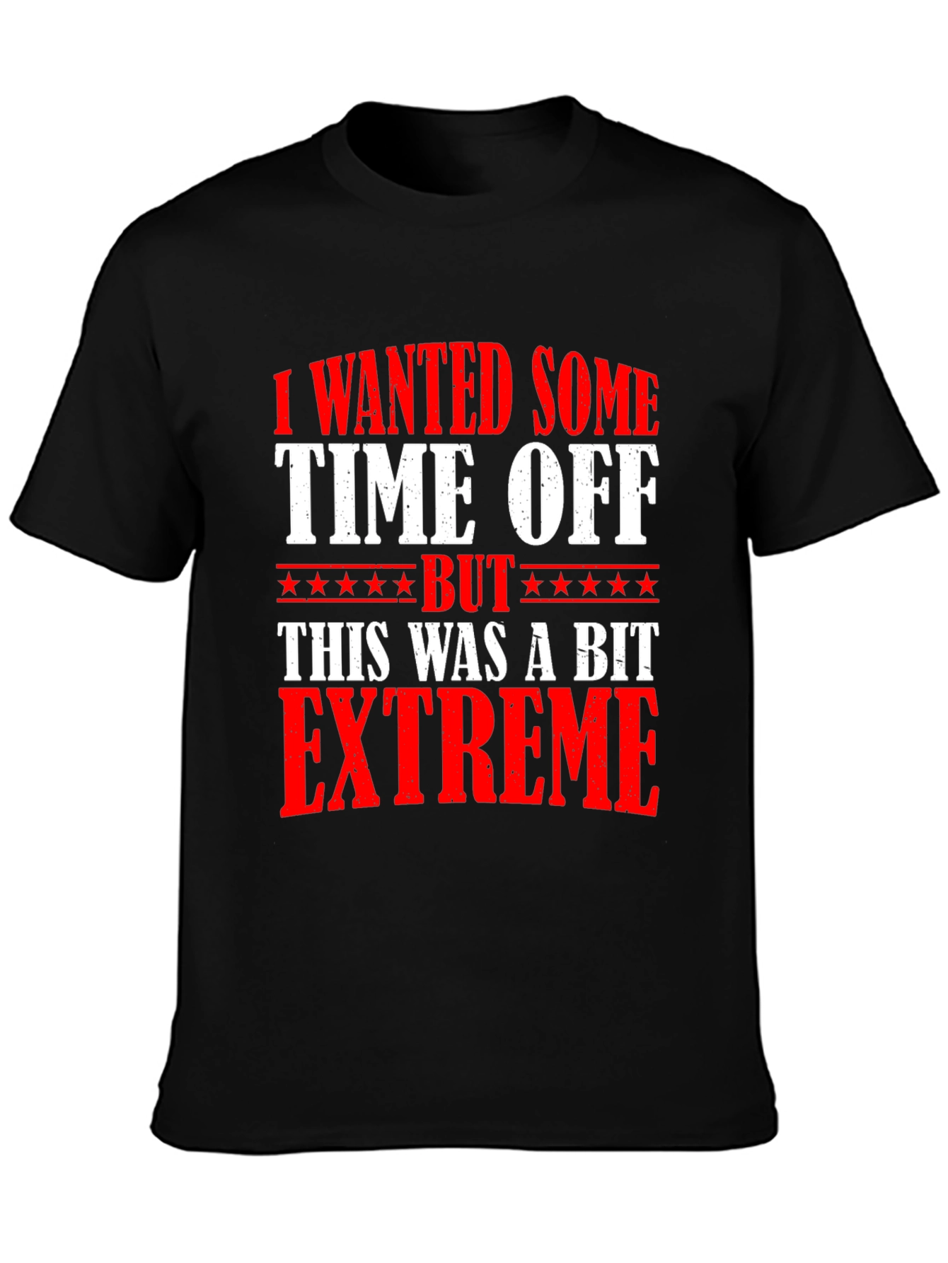Extreme Time Off Black Graphic Tee