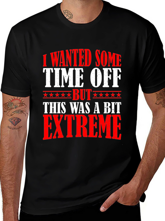 Extreme Time Off Black Graphic Tee