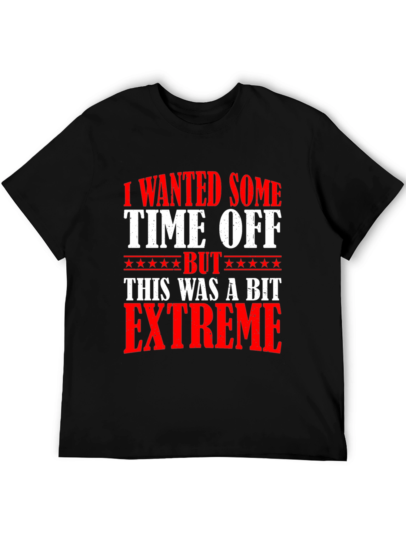 Extreme Time Off Black Graphic Tee