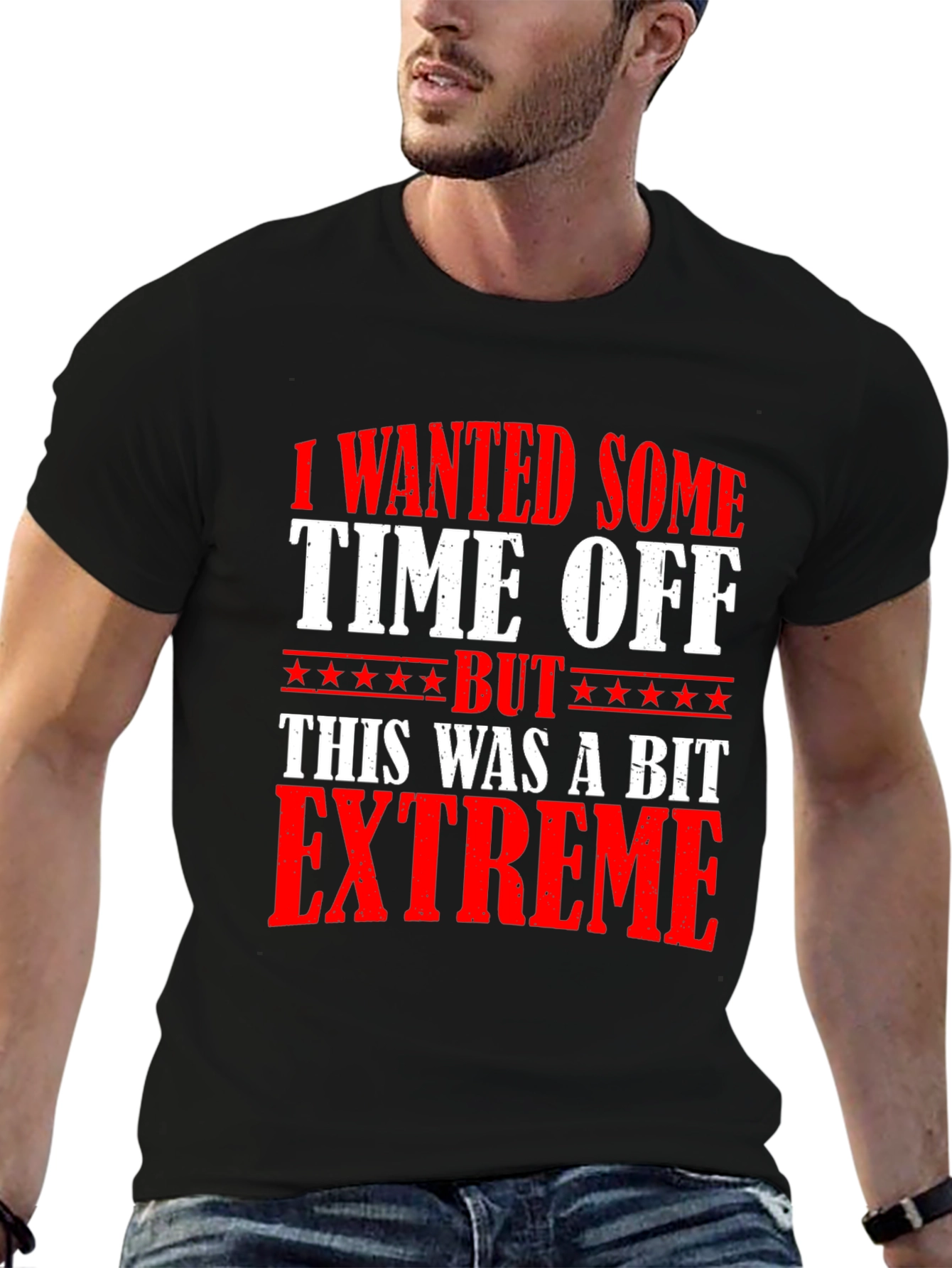 Extreme Time Off Black Graphic Tee