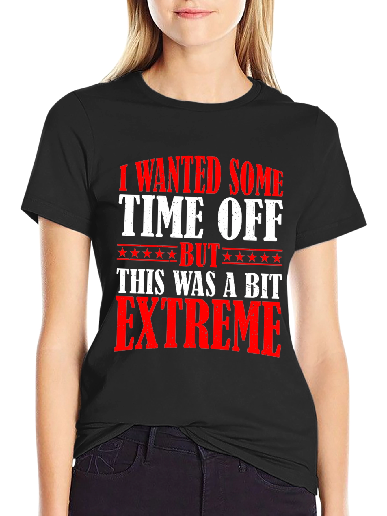 Extreme Time Off Black Graphic Tee