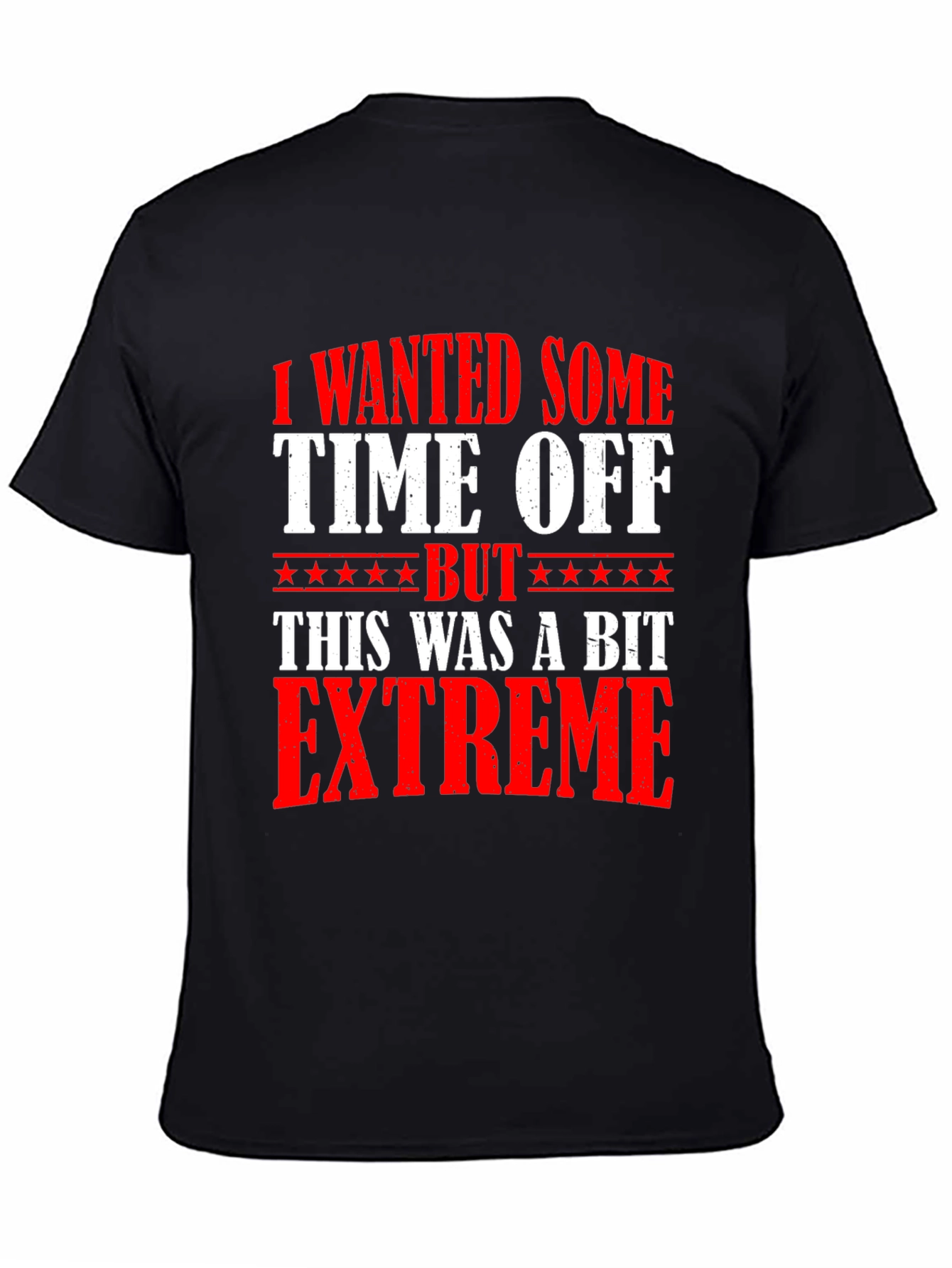 Extreme Time Off Black Graphic Tee
