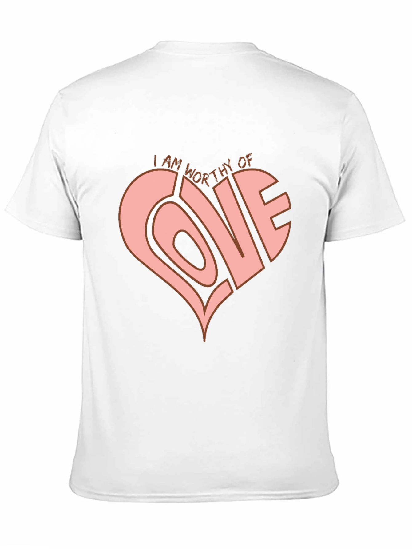 Worthy of Love Heart Graphic Tee - Black