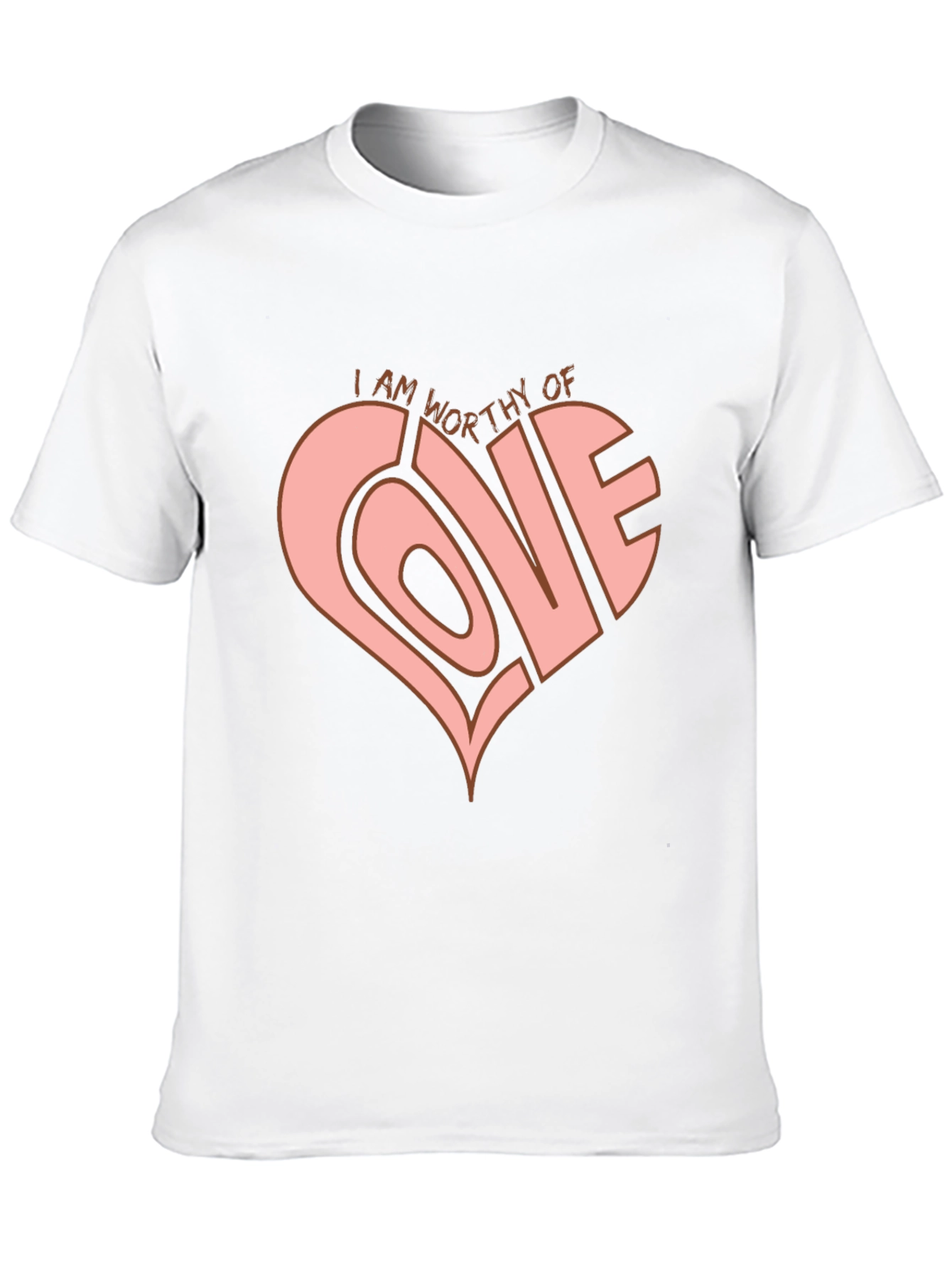 Worthy of Love Heart Graphic Tee - Black