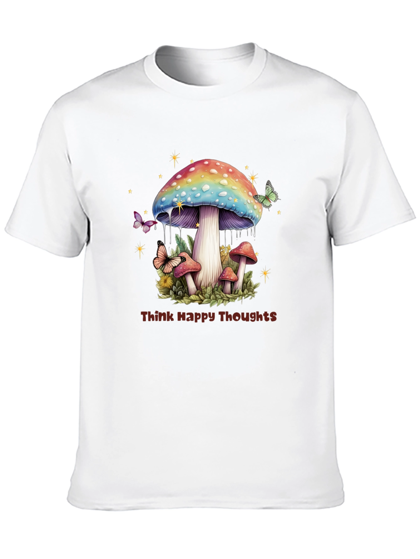 Think Happy Thoughts Mushroom Graphic Tee