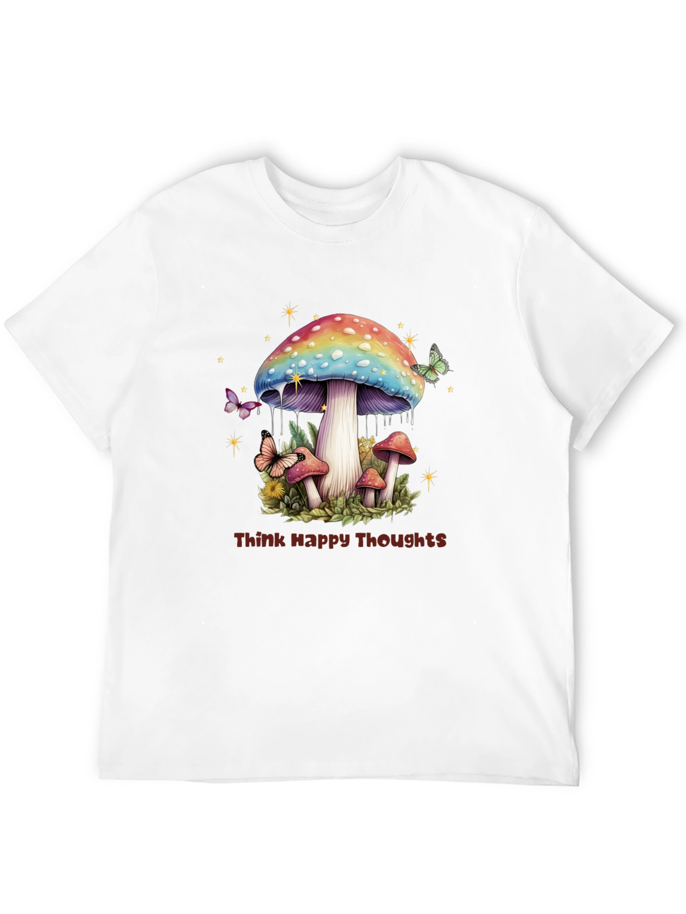 Think Happy Thoughts Mushroom Graphic Tee