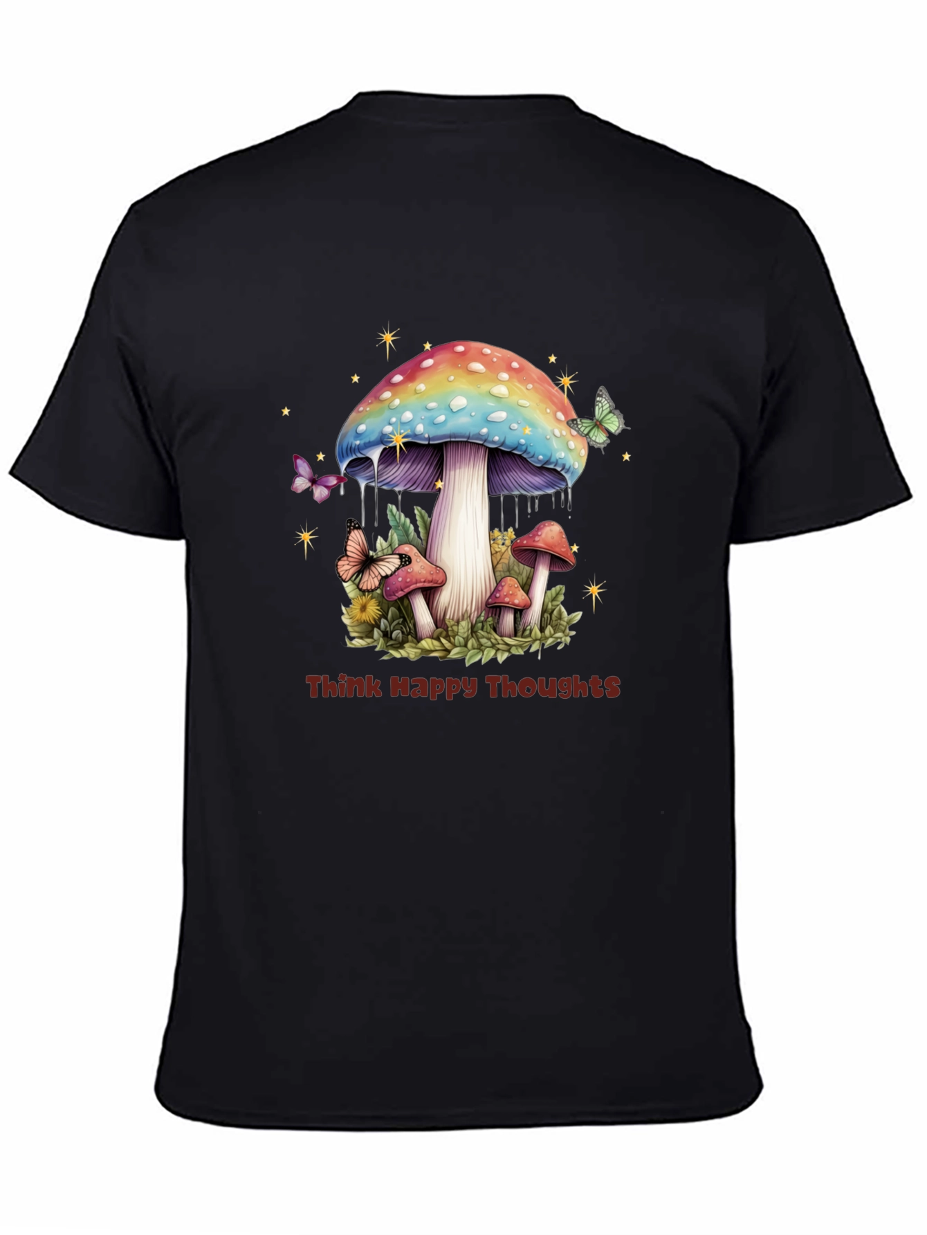 Think Happy Thoughts Mushroom Graphic Tee