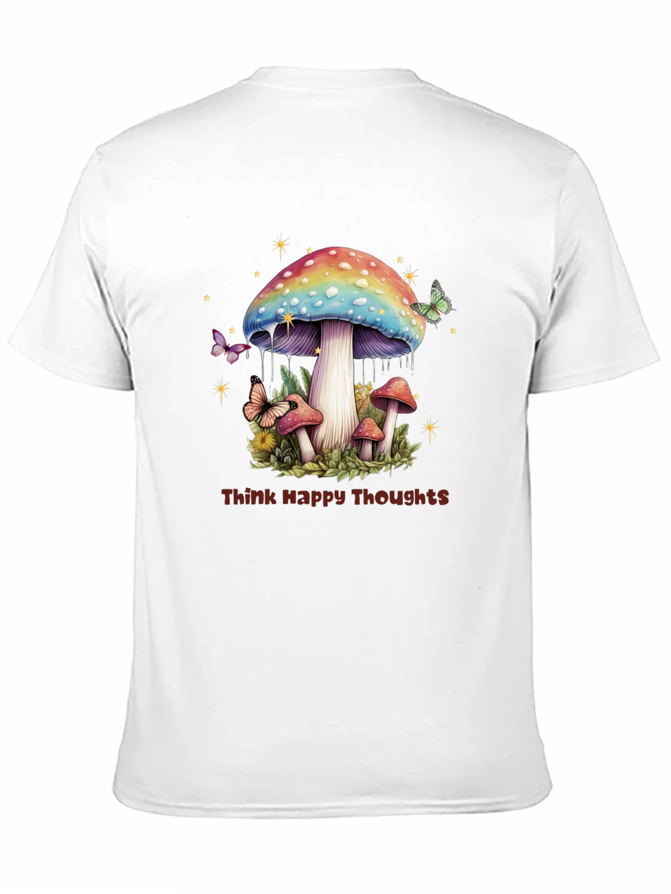 Think Happy Thoughts Mushroom Graphic Tee