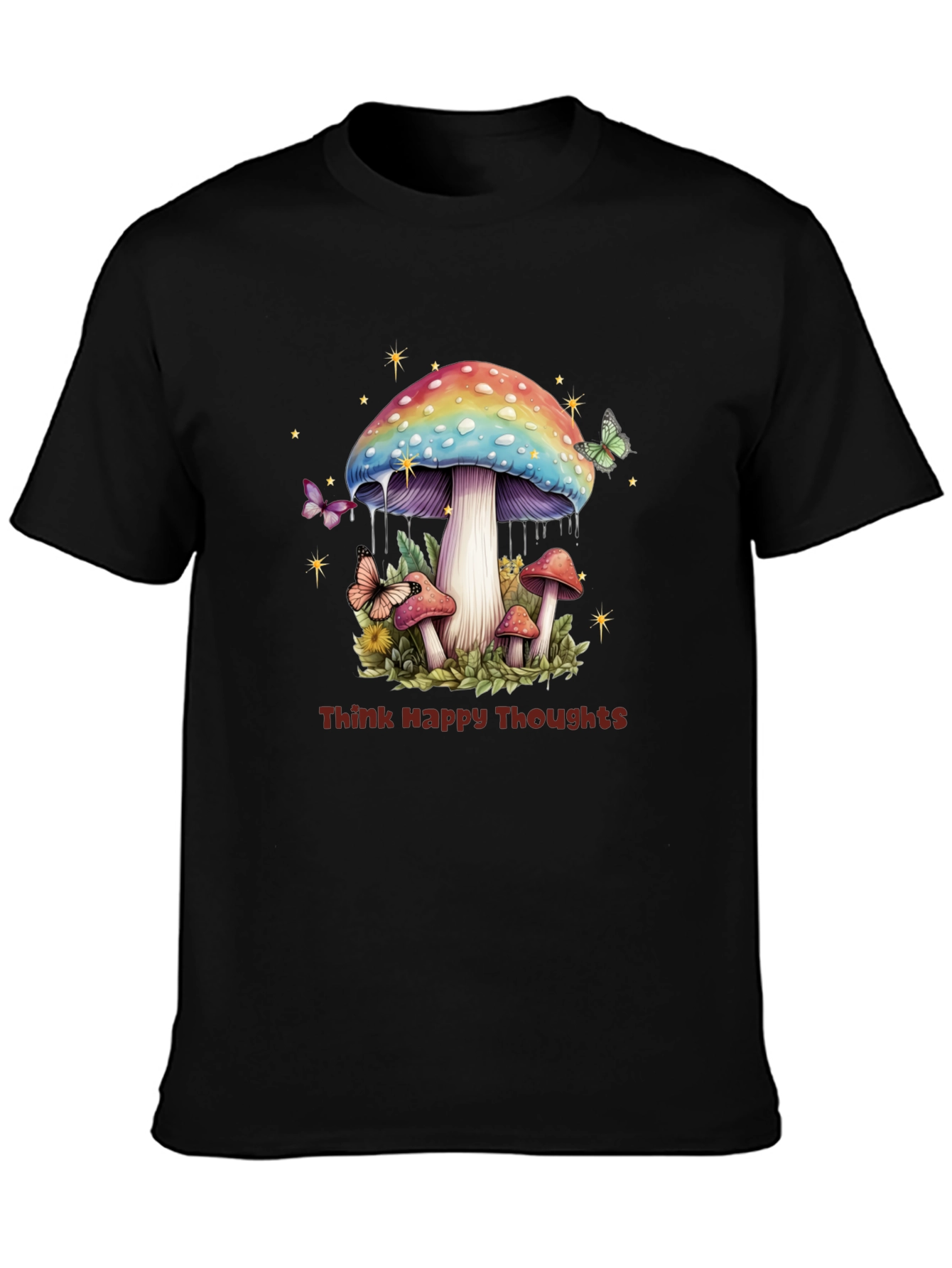 Think Happy Thoughts Mushroom Graphic Tee