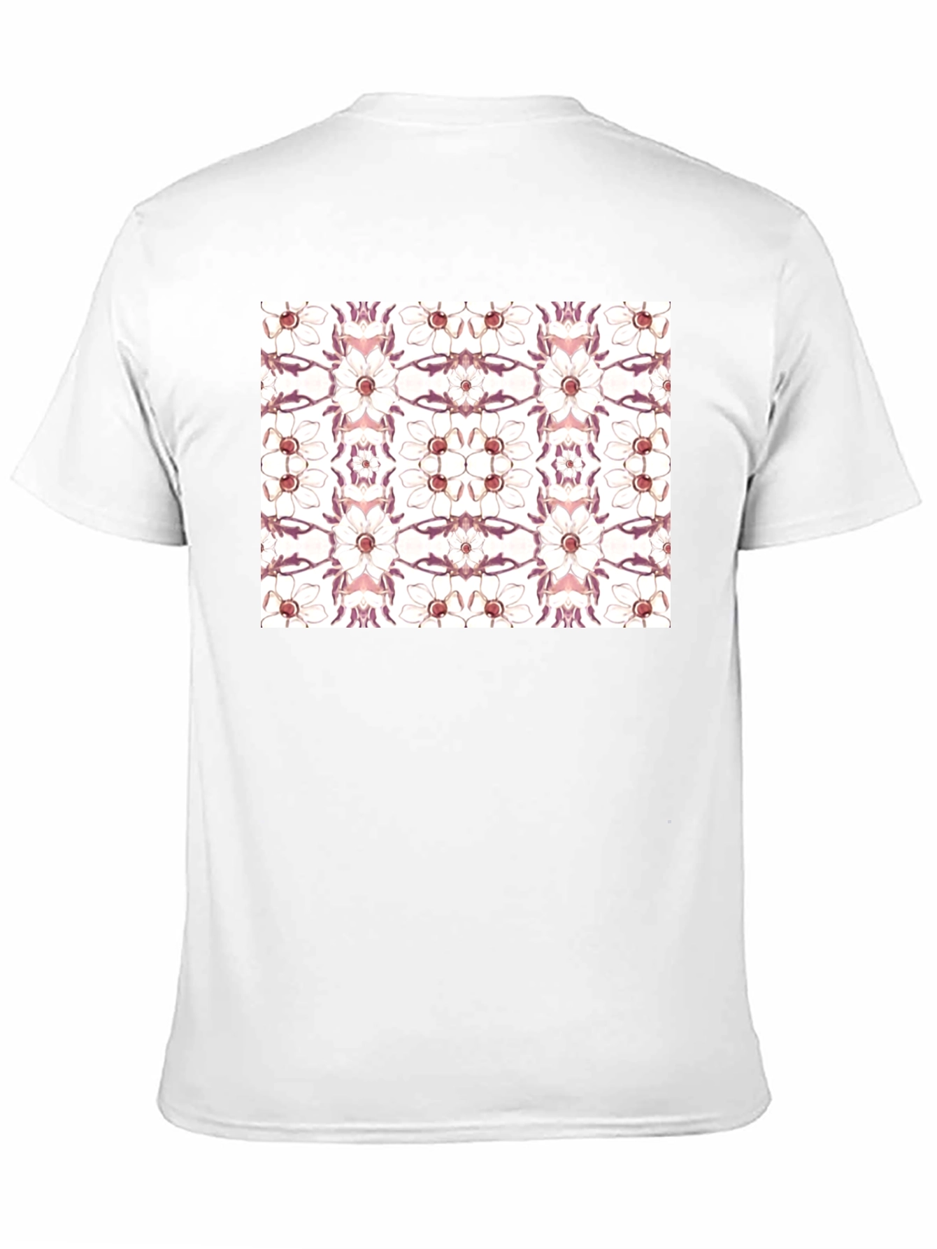 Floral Print Black Cotton Blend Graphic Tee