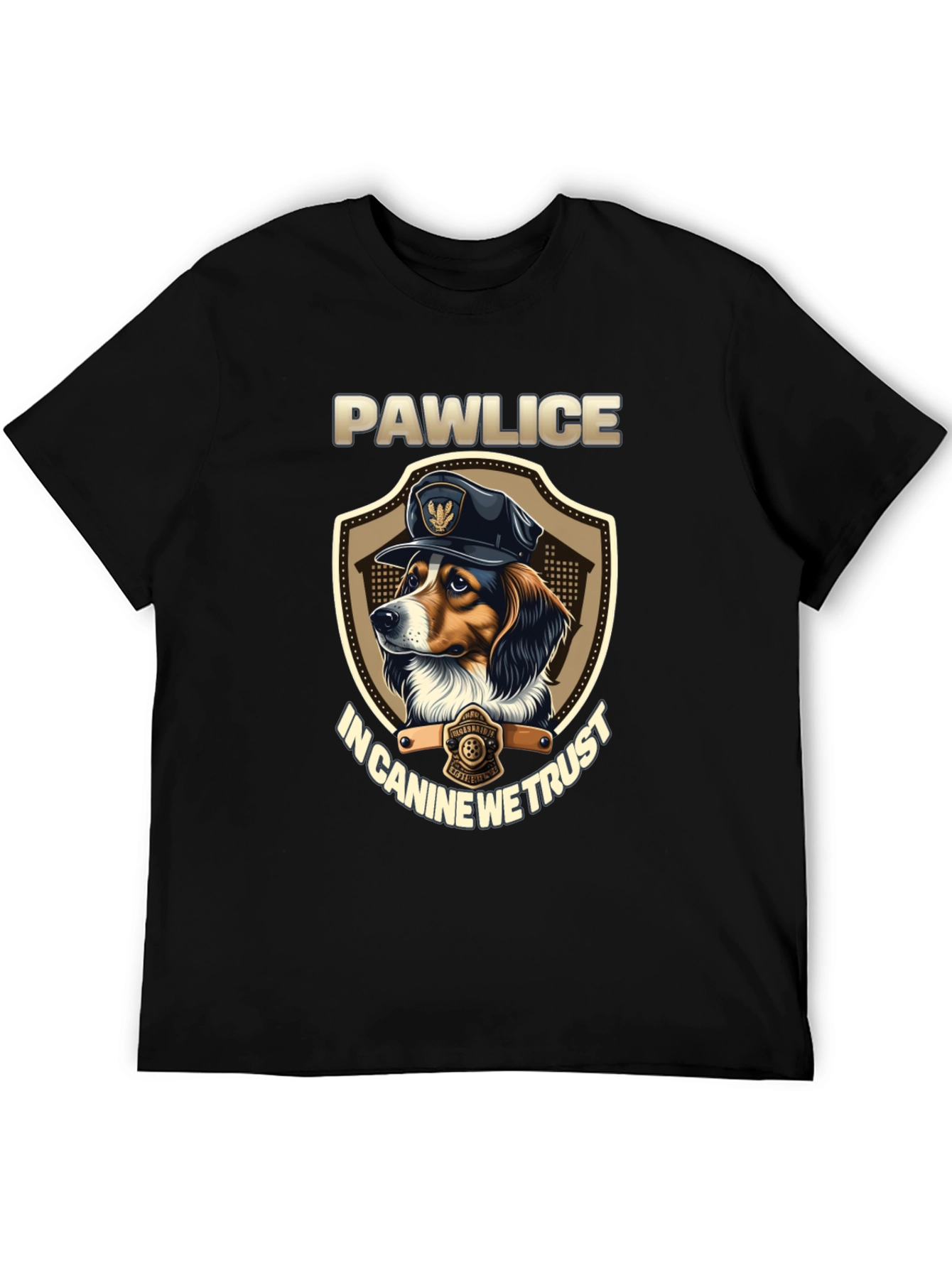 Pawlice Dog T-Shirt - In Canine We Trust