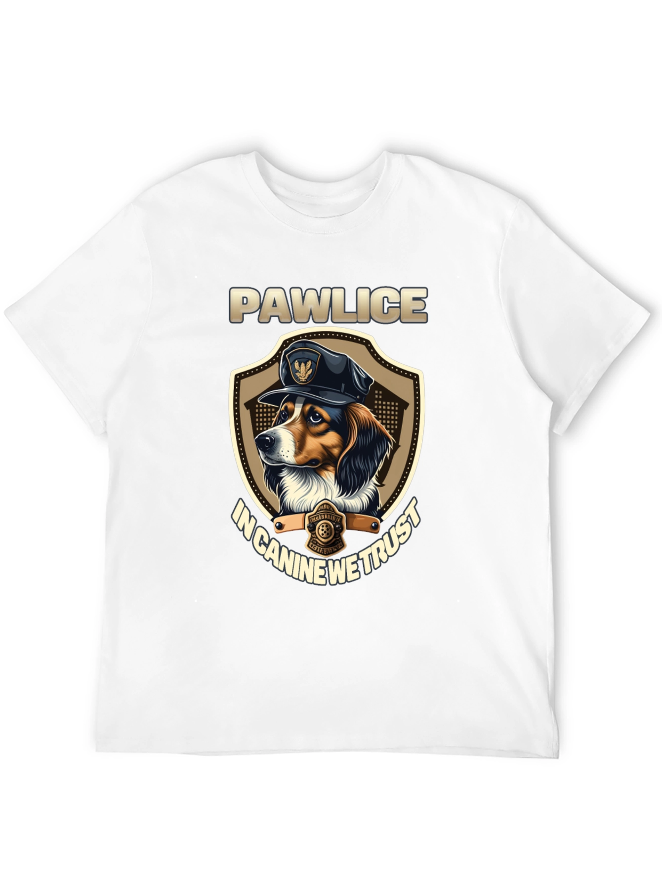 Pawlice Dog T-Shirt - In Canine We Trust