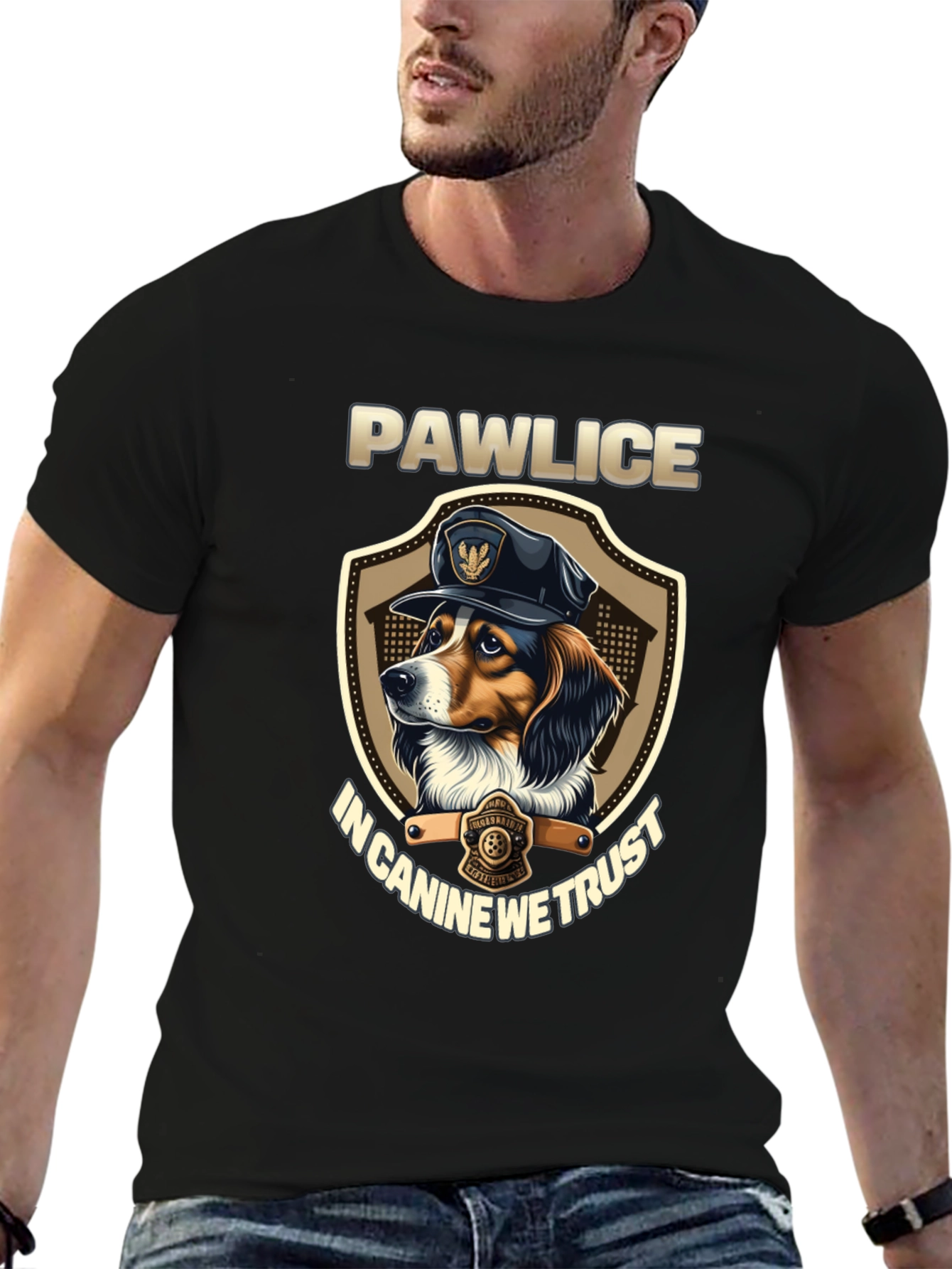 Pawlice Dog T-Shirt - In Canine We Trust