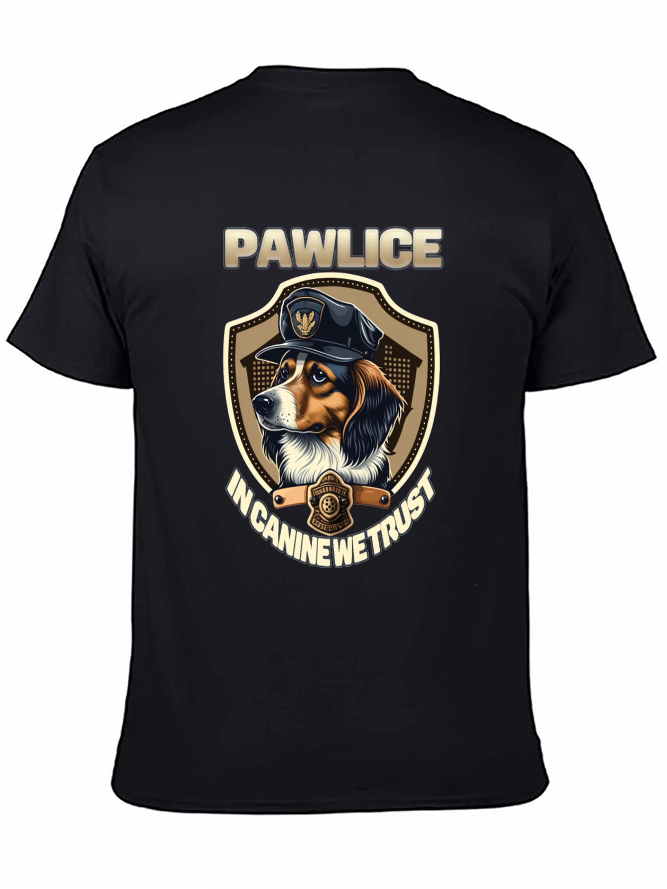 Pawlice Dog T-Shirt - In Canine We Trust