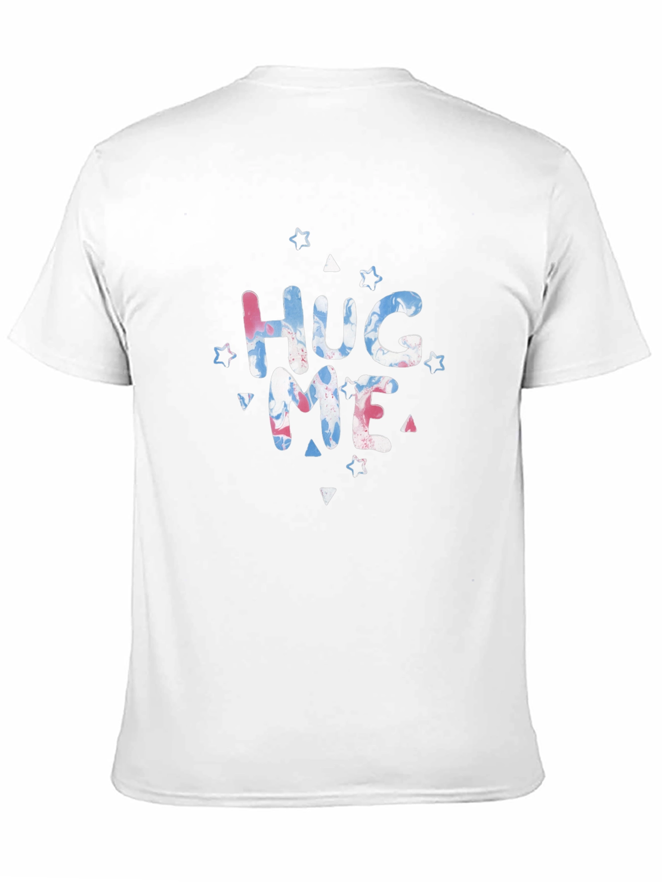 Hug Me Graphic Print Black T-Shirt