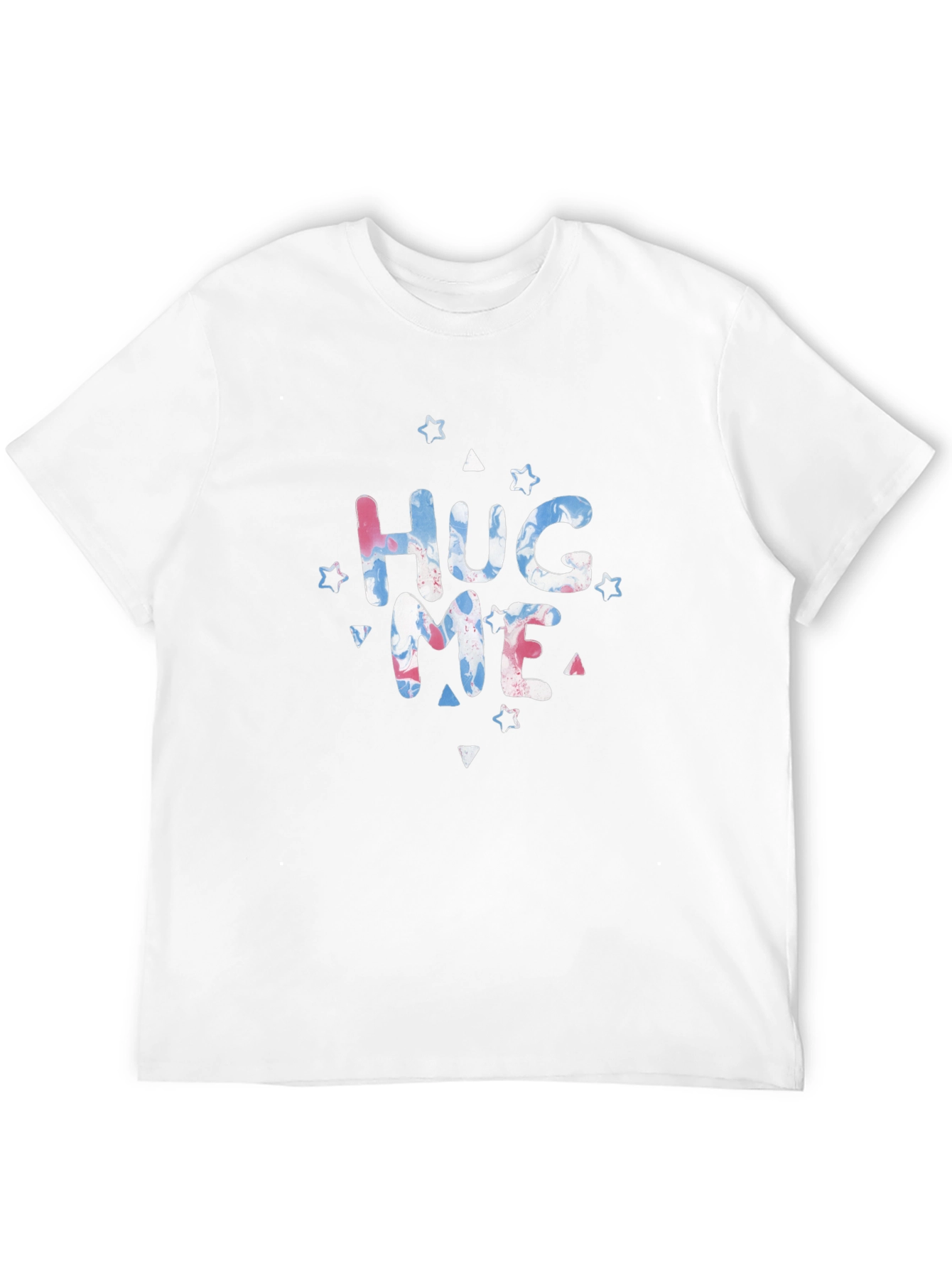 Hug Me Graphic Print Black T-Shirt