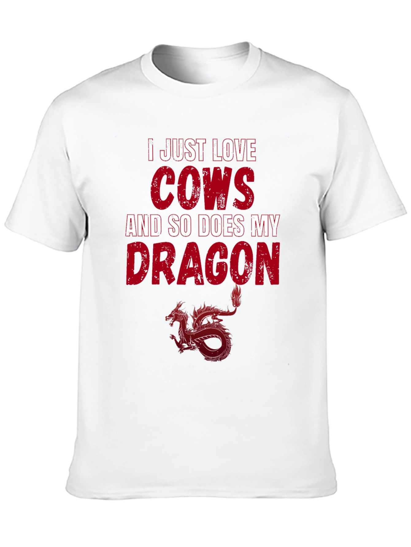 I Love Cows and My Dragon T-Shirt - Unisex