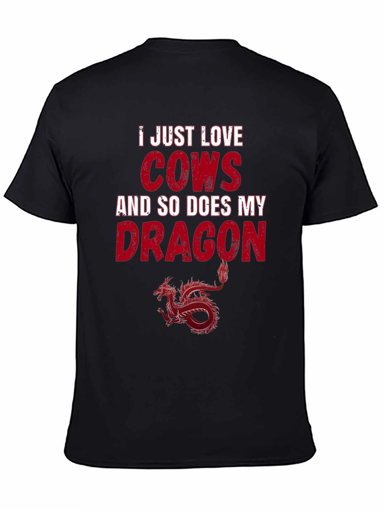 I Love Cows and My Dragon T-Shirt - Unisex