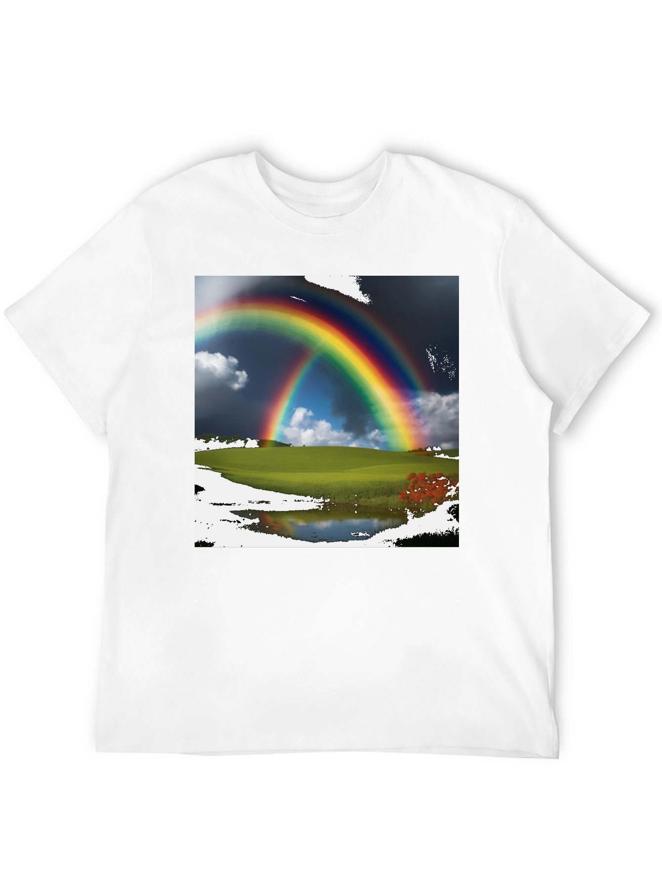 Rainbow Scene Black T-Shirt