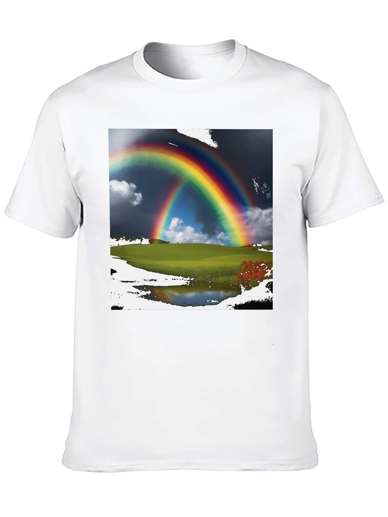 Rainbow Scene Black T-Shirt