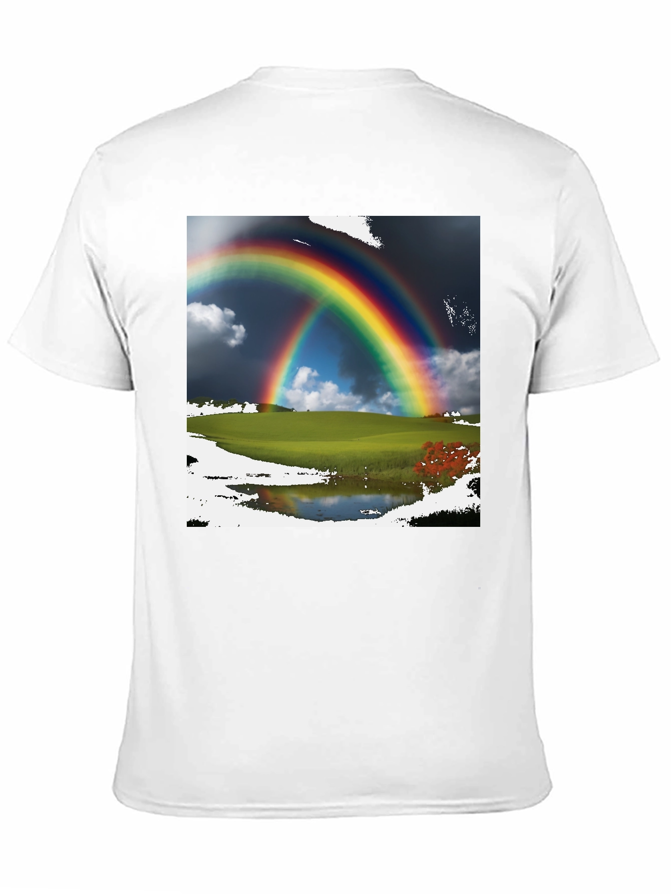 Rainbow Scene Black T-Shirt