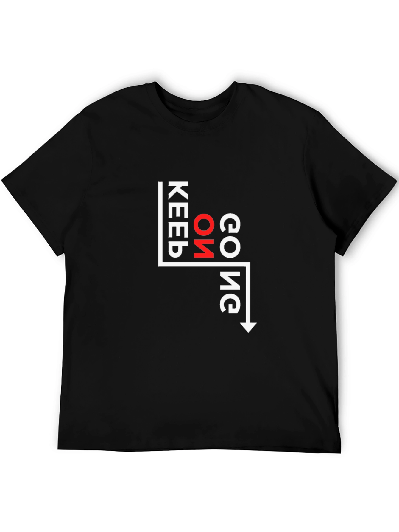 Keep On Going Graphic Tee - Motivational Arrow Design