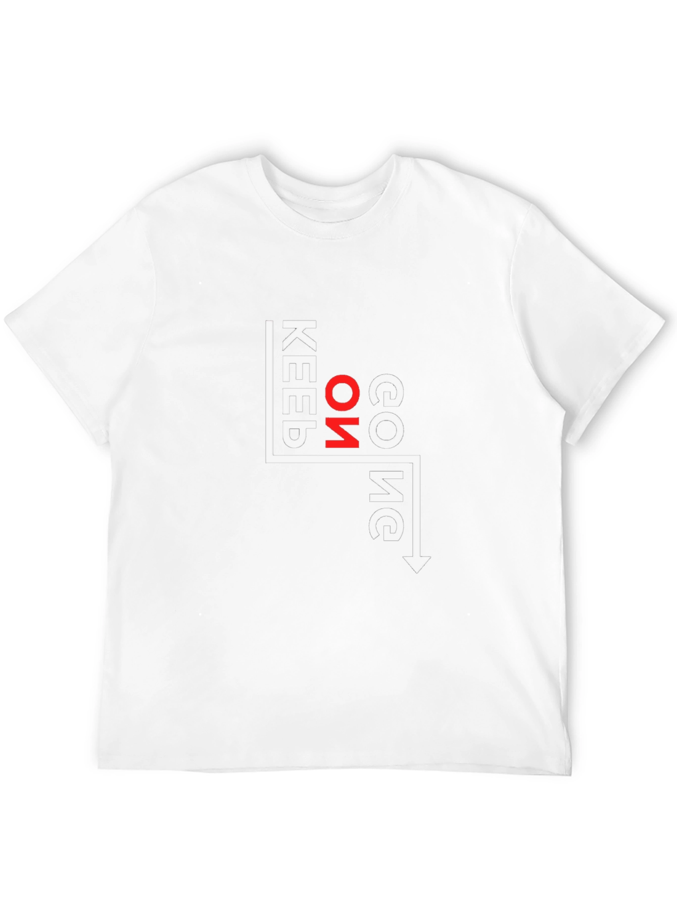 Keep On Going Graphic Tee - Motivational Arrow Design