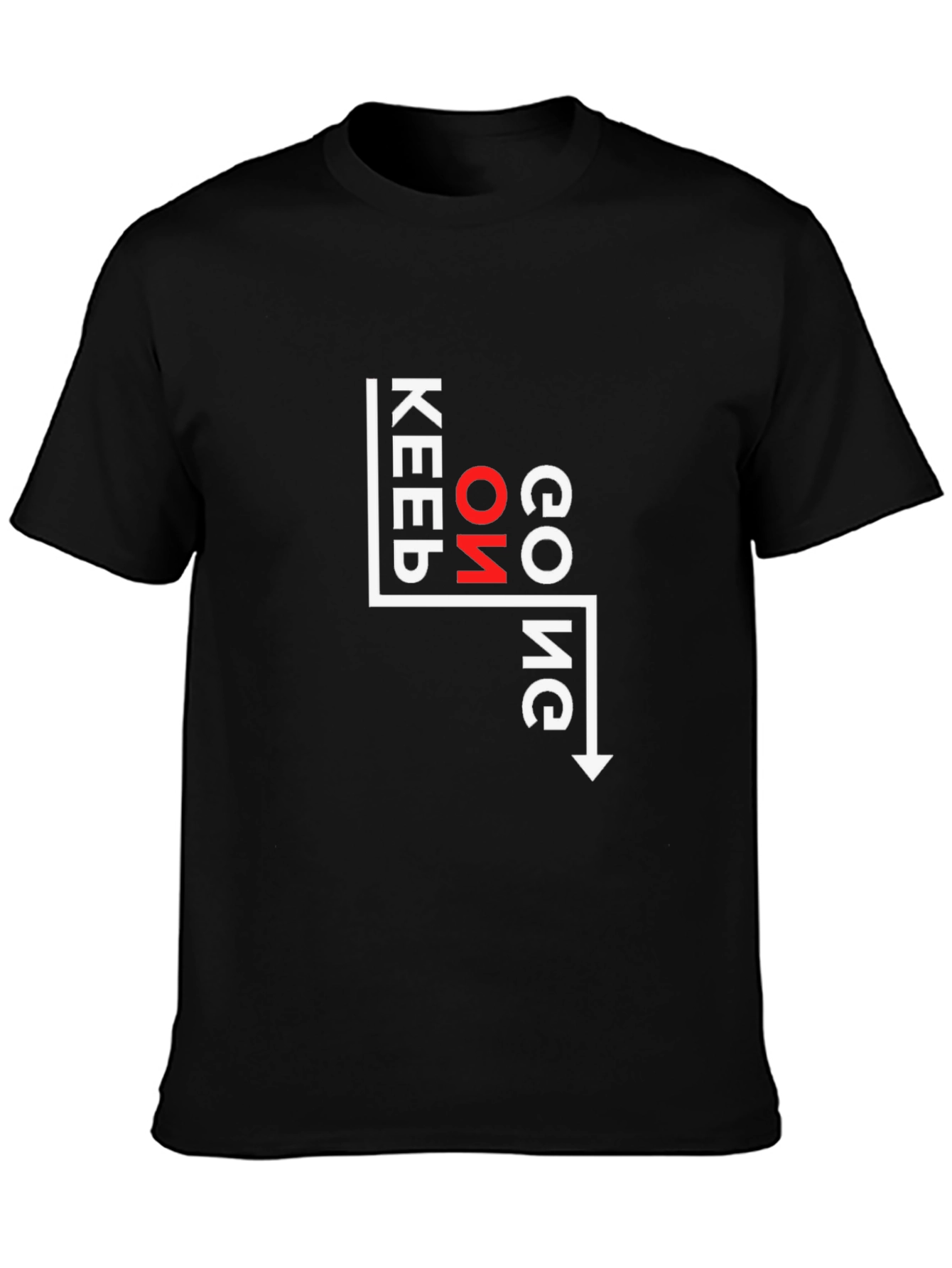 Keep On Going Graphic Tee - Motivational Arrow Design