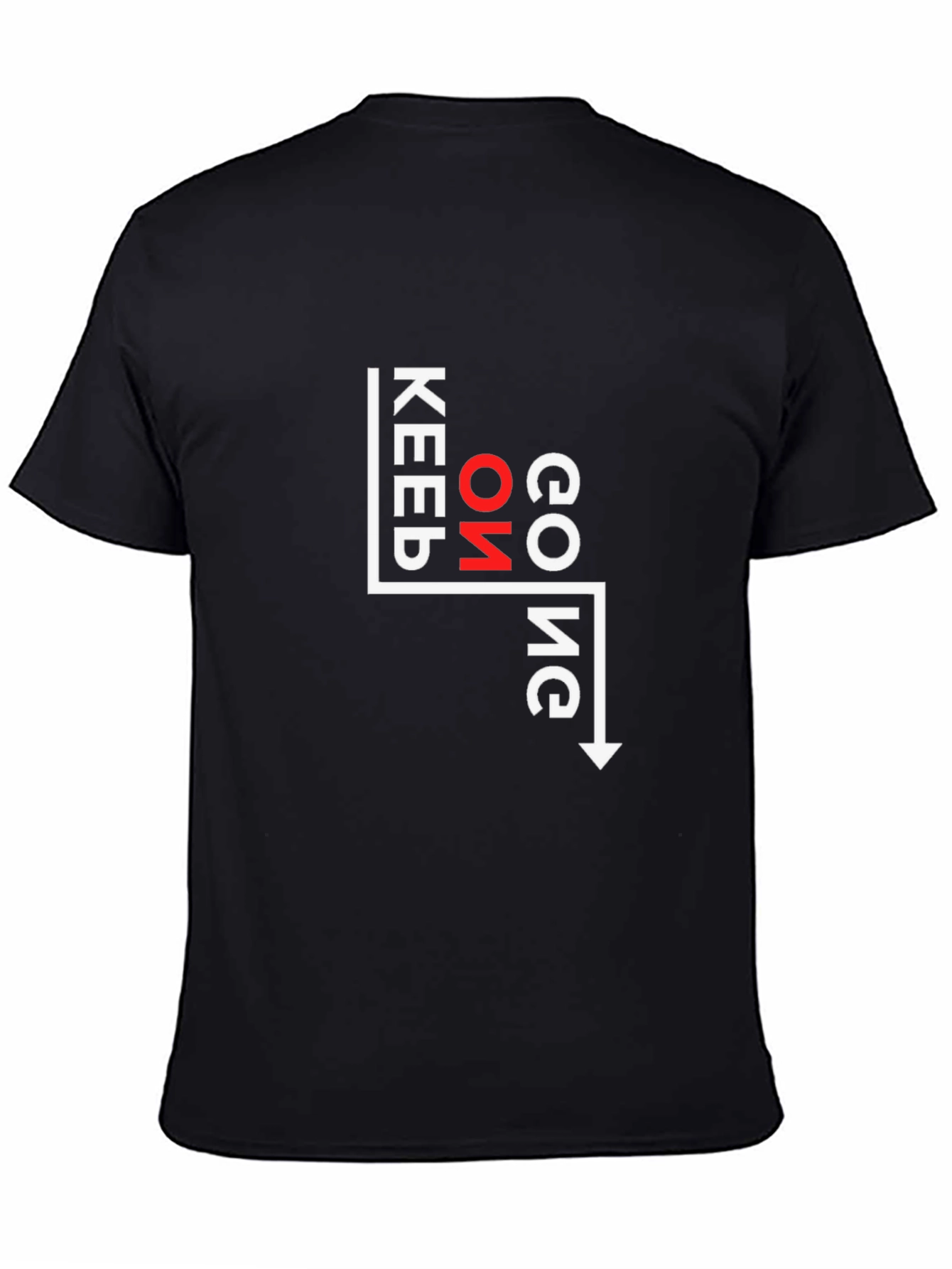 Keep On Going Graphic Tee - Motivational Arrow Design