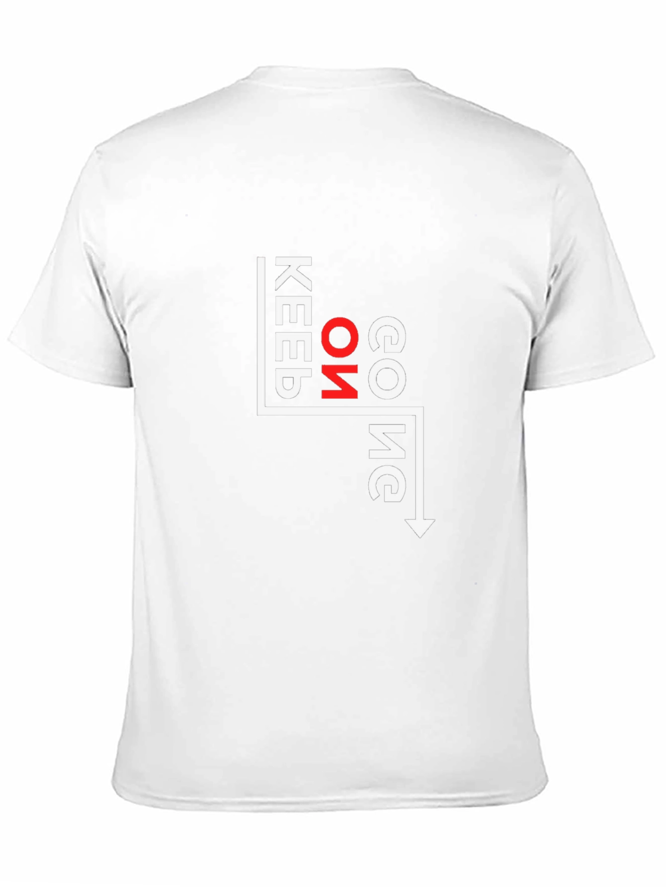 Keep On Going Graphic Tee - Motivational Arrow Design