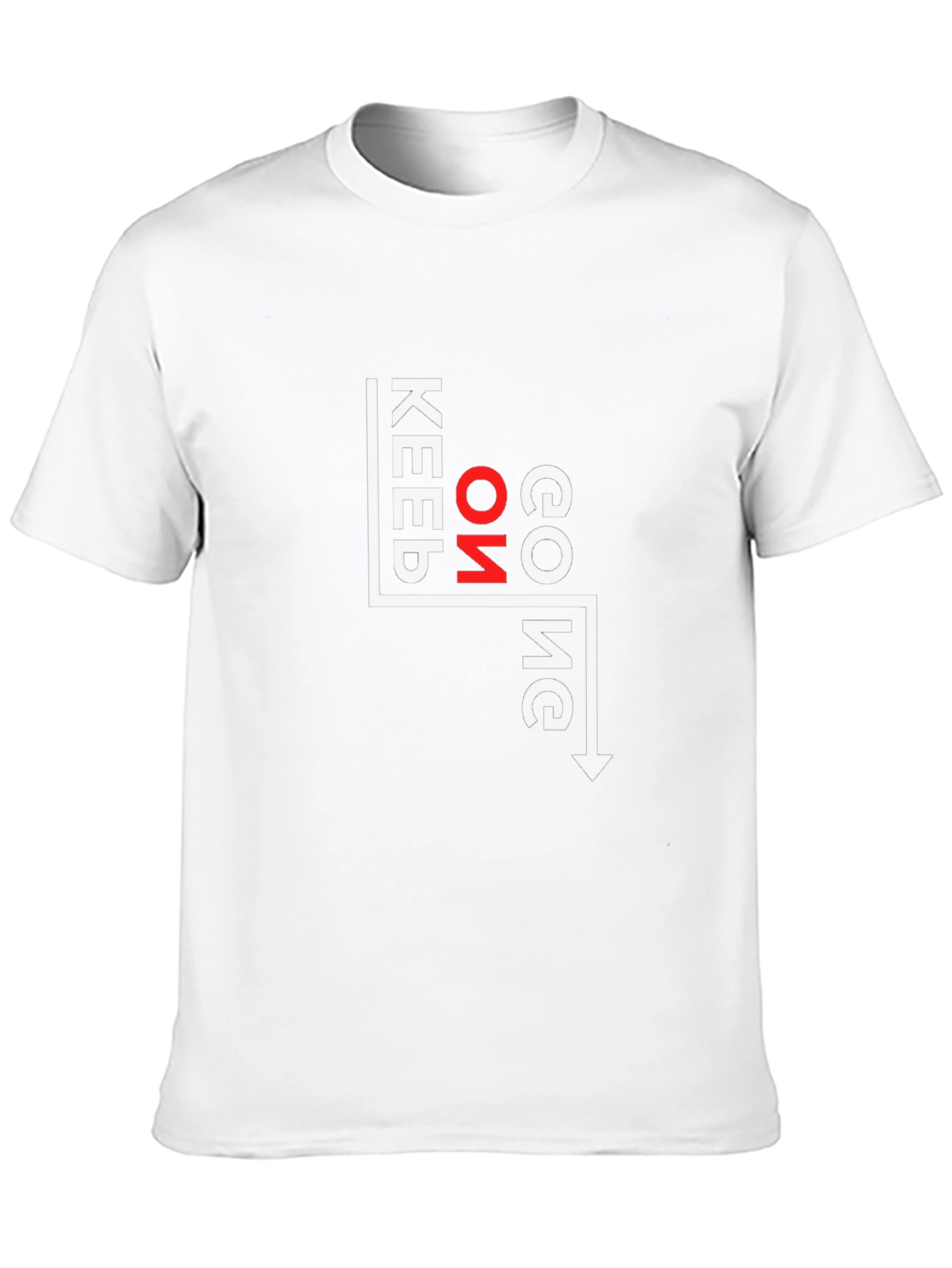 Keep On Going Graphic Tee - Motivational Arrow Design