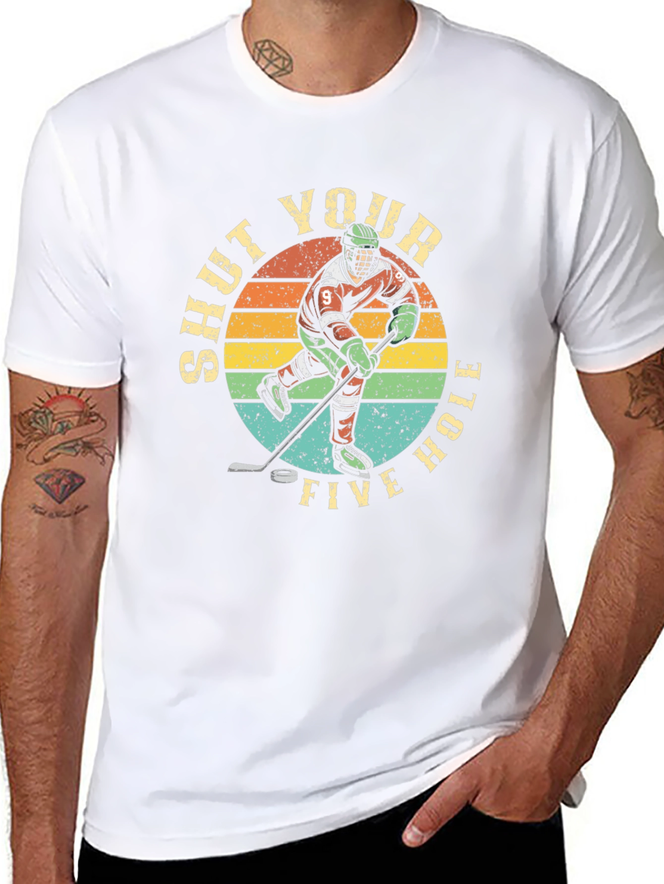 Shut Your Five Hole Hockey Graphic T-Shirt