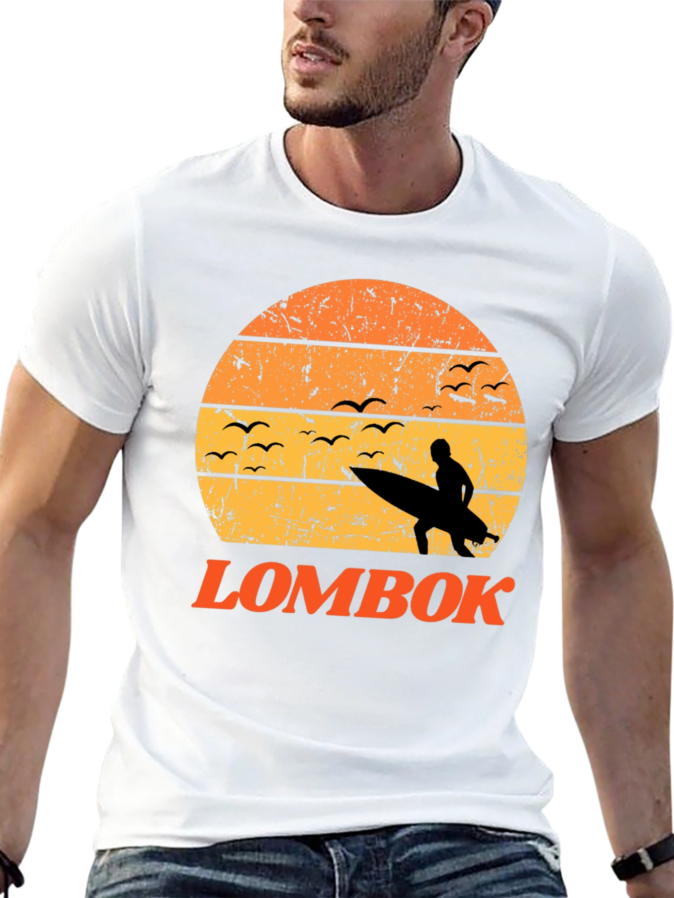 Lombok Sunset T-Shirt Surfer Graphic Tee