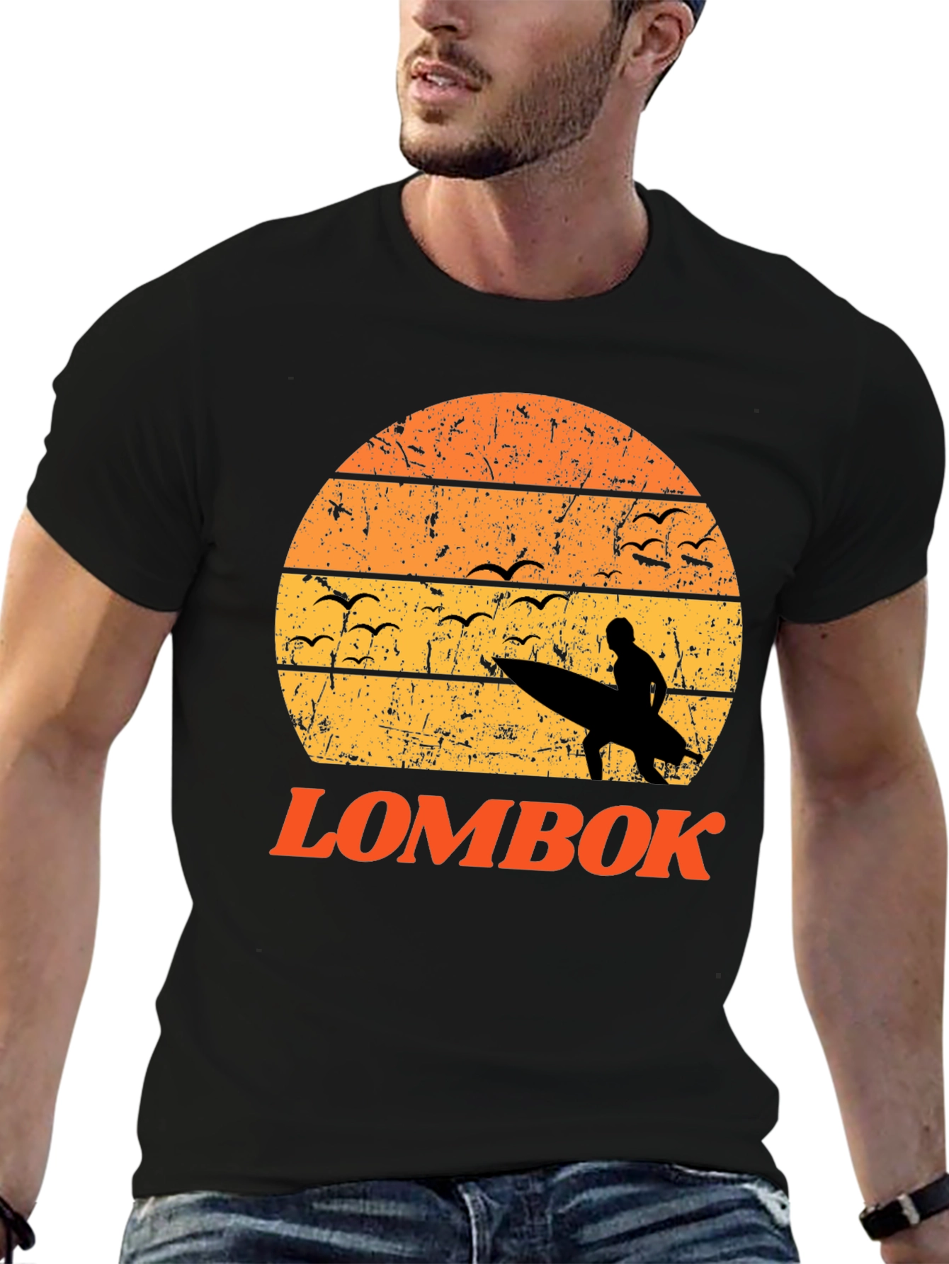 Lombok Sunset T-Shirt Surfer Graphic Tee