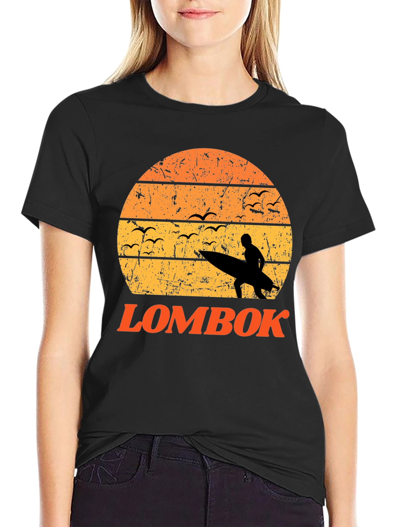 Lombok Sunset T-Shirt Surfer Graphic Tee