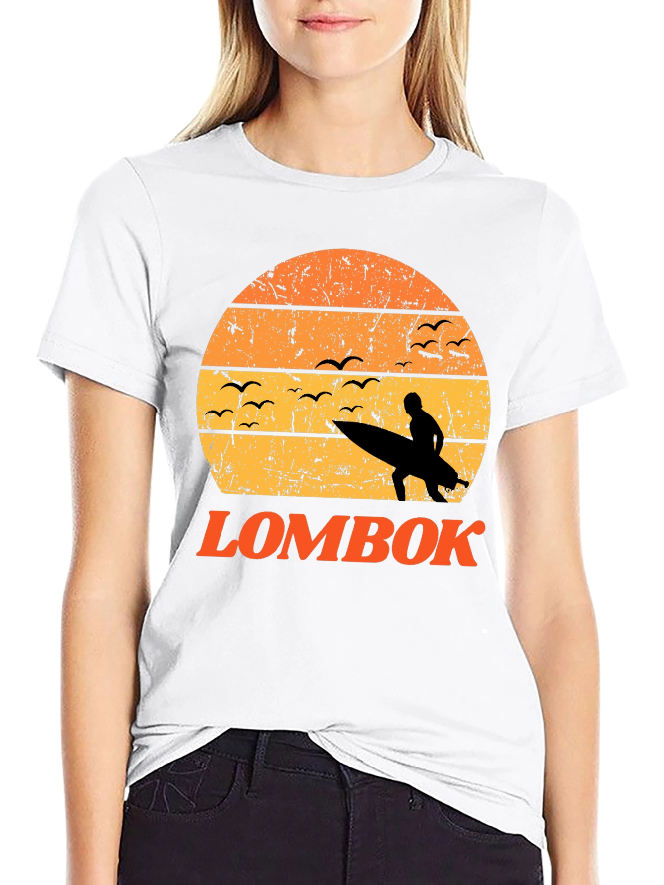 Lombok Sunset T-Shirt Surfer Graphic Tee