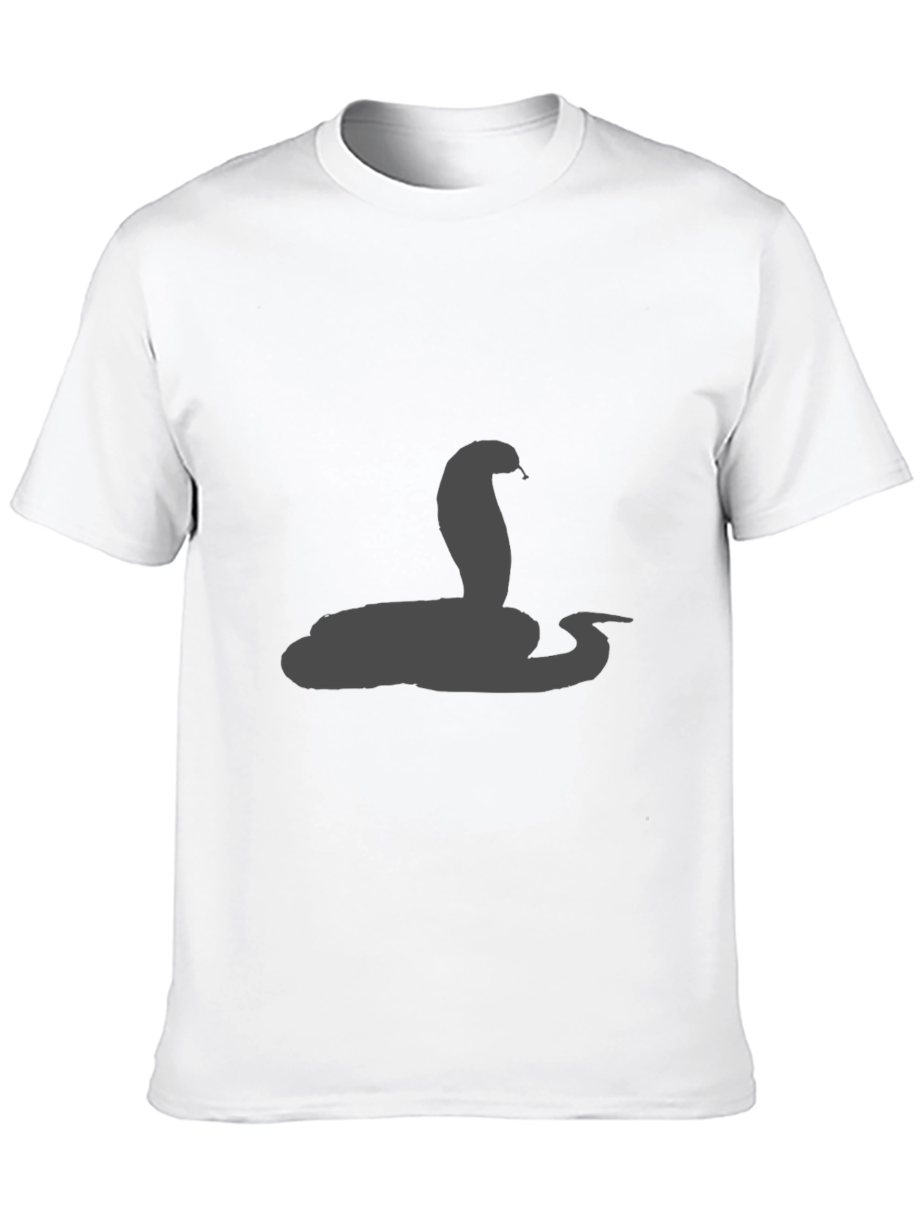 Mens Black T-Shirt with Cobra Snake Design