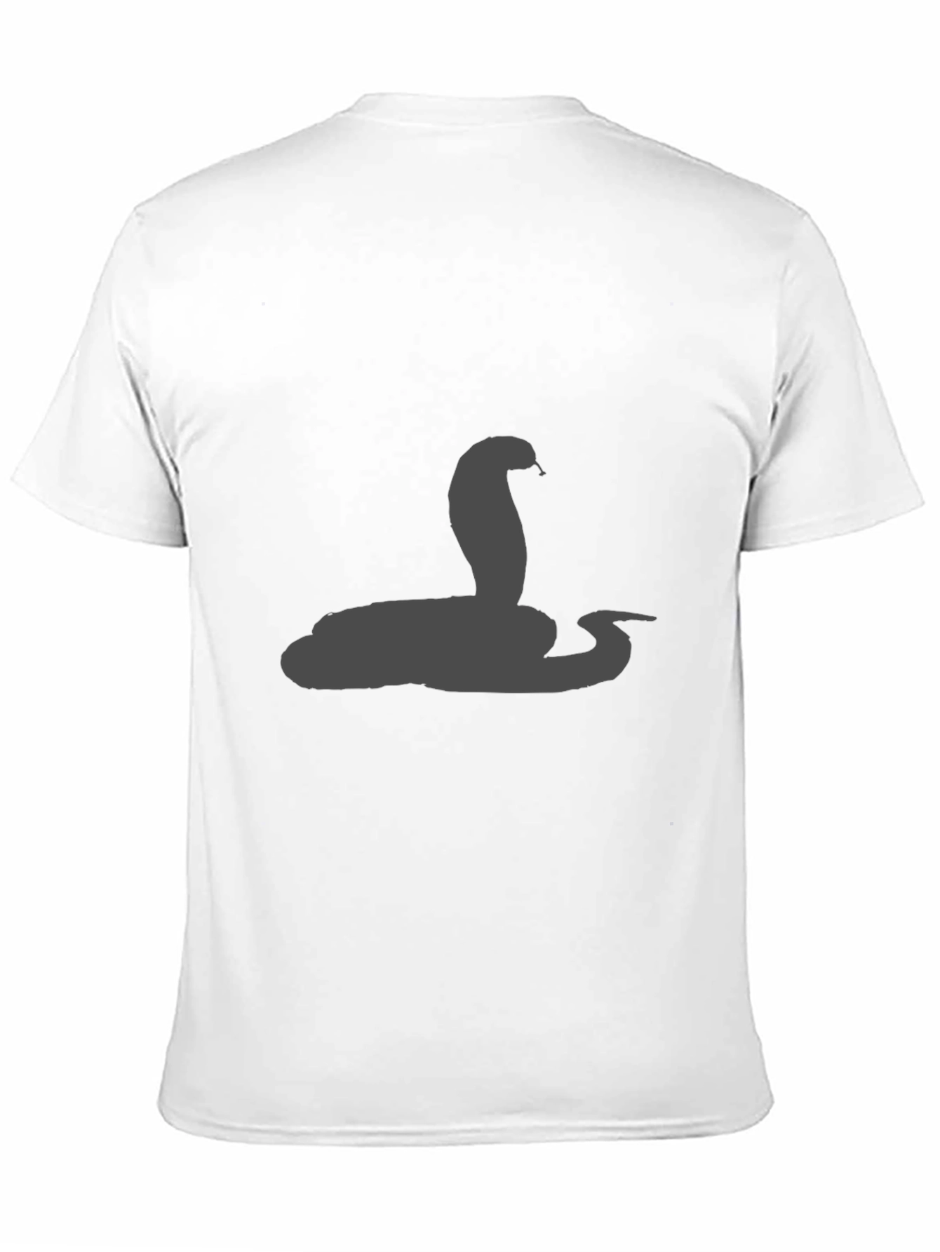 Mens Black T-Shirt with Cobra Snake Design