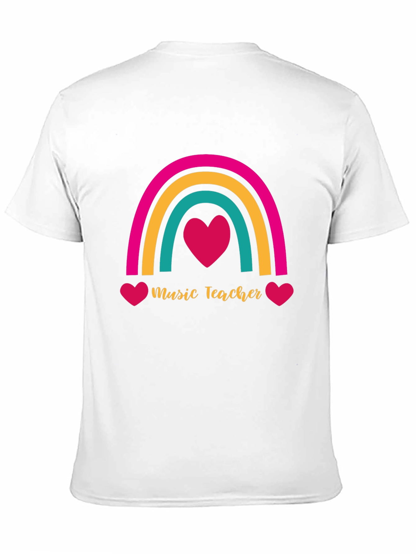 Music Teacher Rainbow Heart T-Shirt