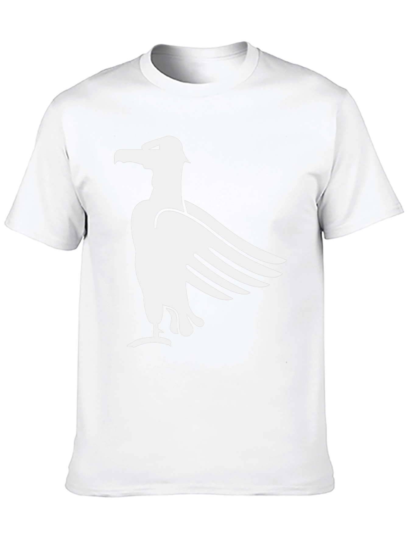 Black T-Shirt with White Eagle Graphic