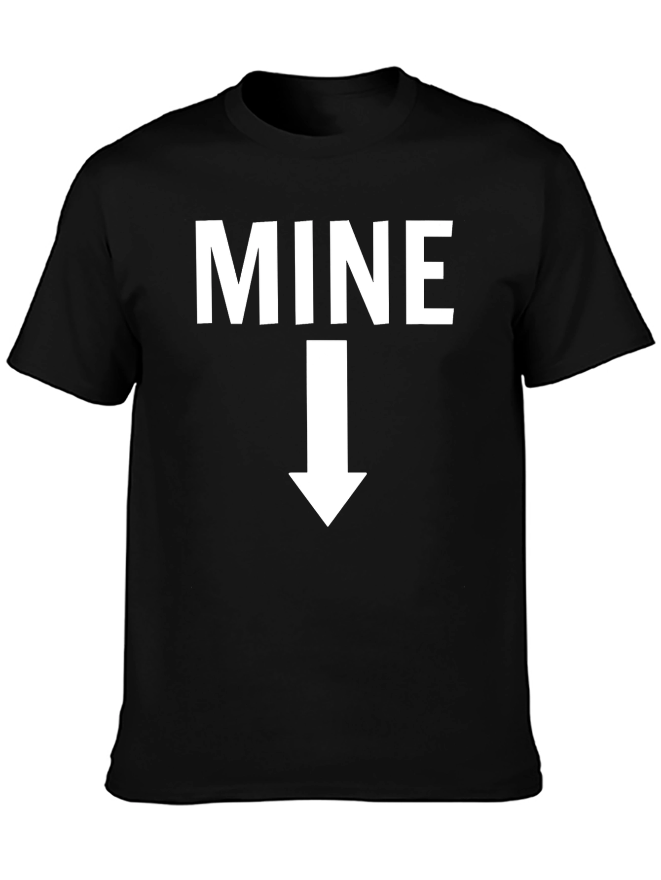 MINE Graphic T-Shirt - Black Cotton Tee