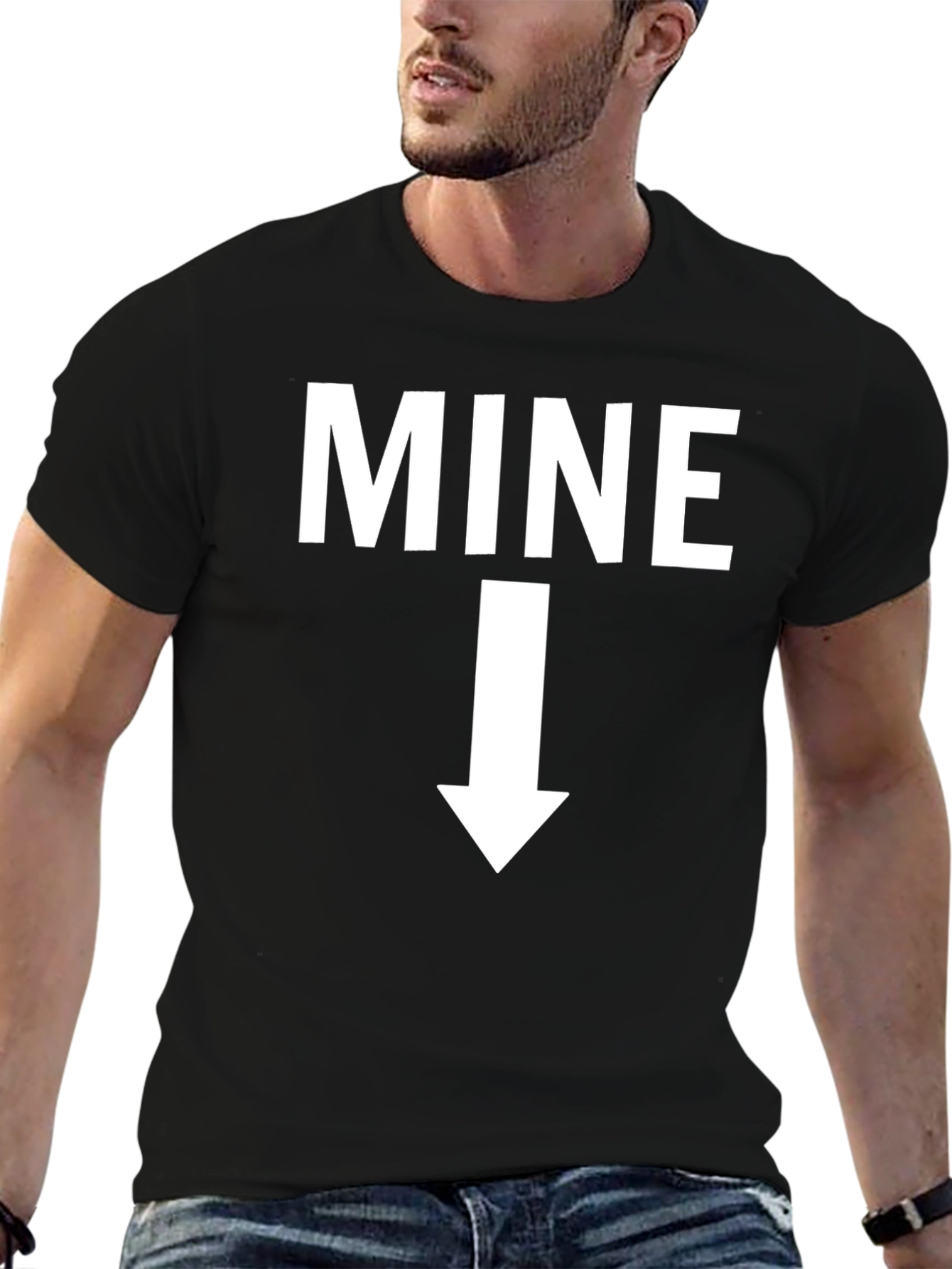 MINE Graphic T-Shirt - Black Cotton Tee